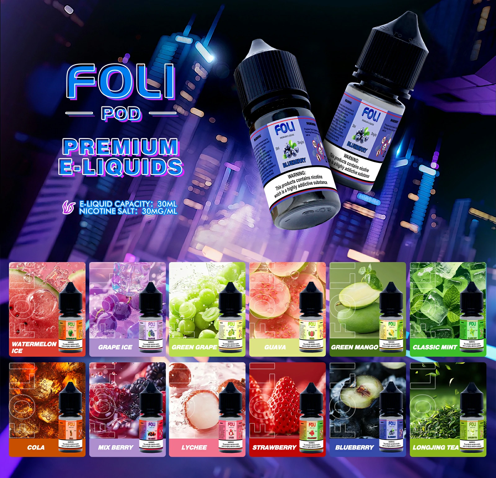 Foli 30ml 30mg liquido per svapo