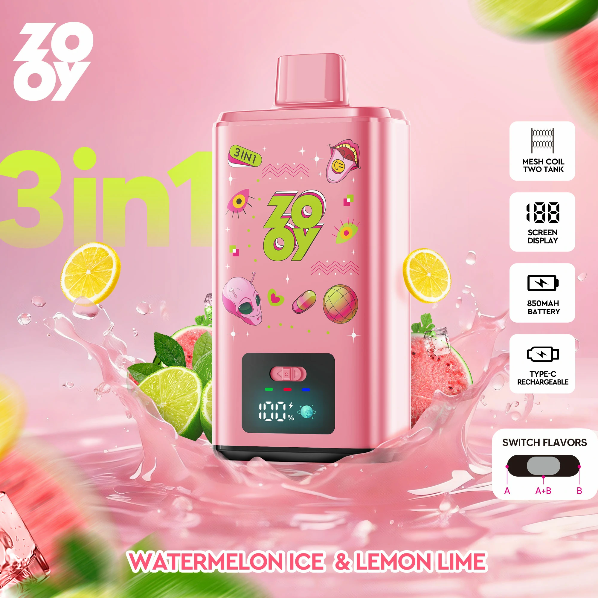 Zooy 150000 150K Boccate 3-in-1 Svapo monouso - image 3