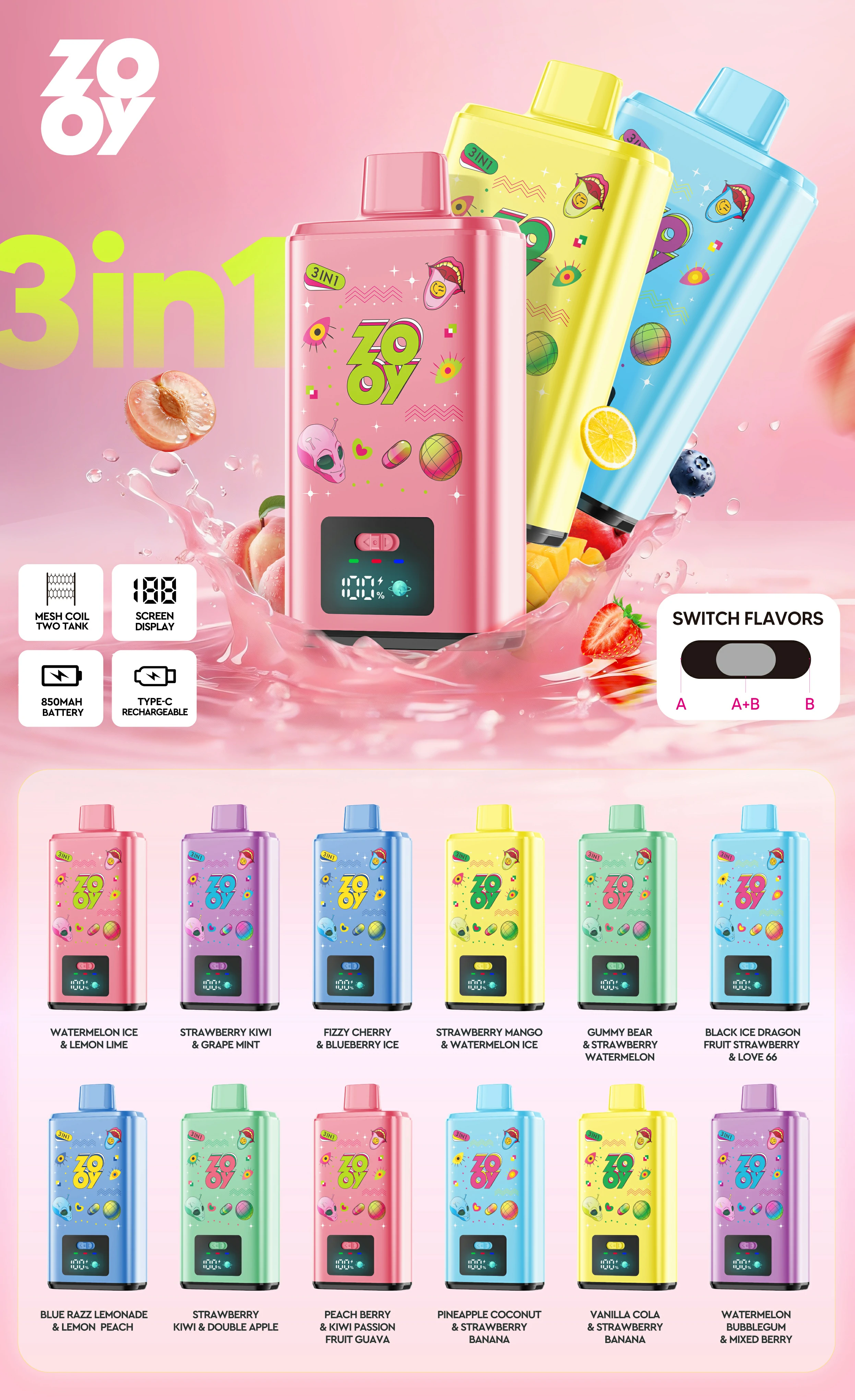 Zooy 150000 150K Boccate 3-in-1 Svapo monouso - image 13