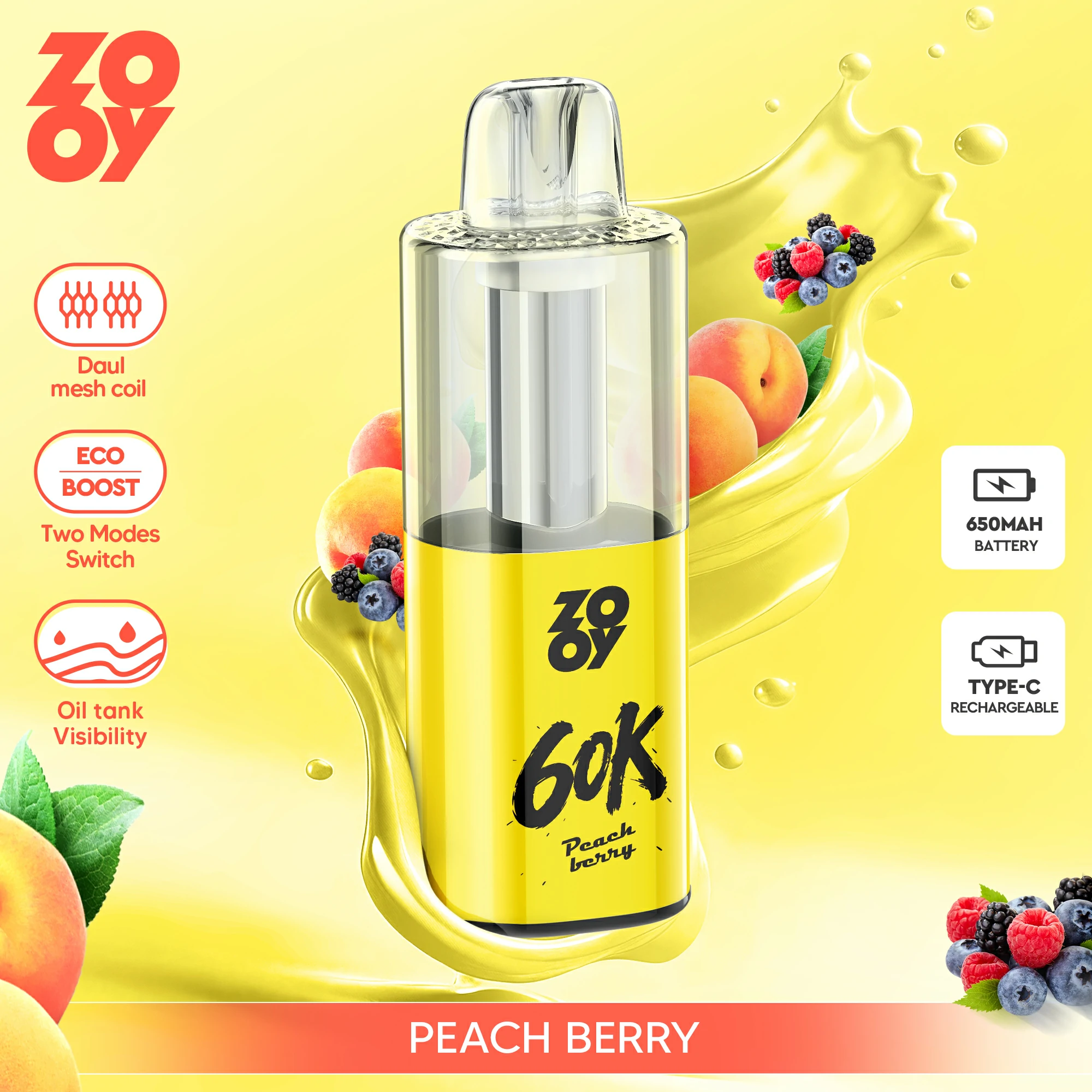 ZOOY Fizz 60000 60K Boccate Dual Mode Switch Svapo monouso