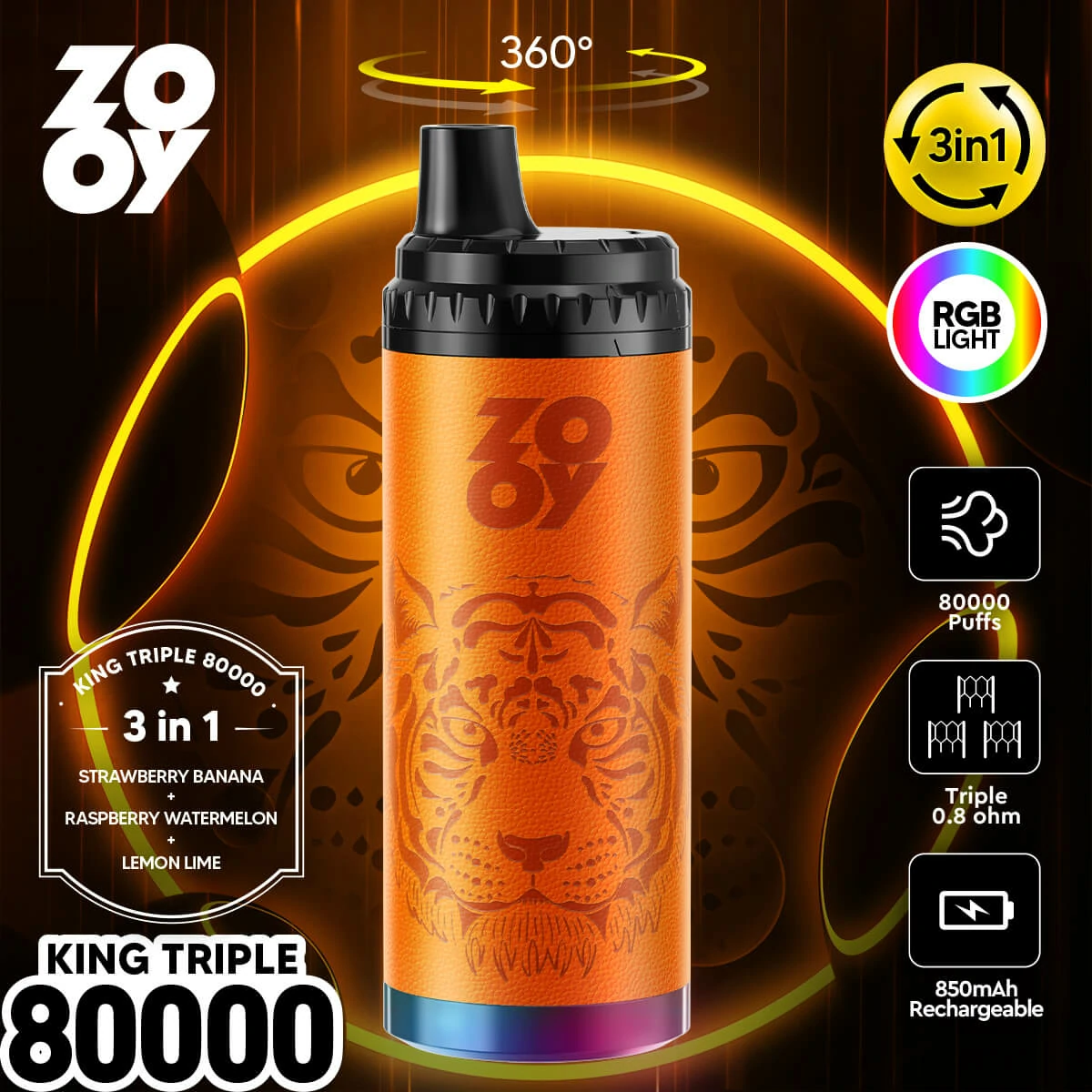 ZOOY King 80000 80K Boccate 3-in-1 Svapo monouso - image 4