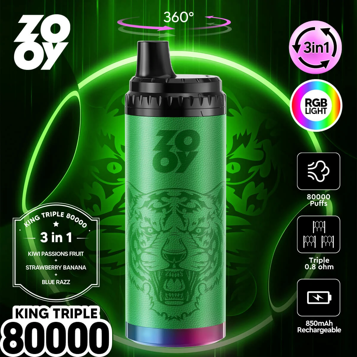 ZOOY King 80000 80K Boccate 3-in-1 Svapo monouso - image 11