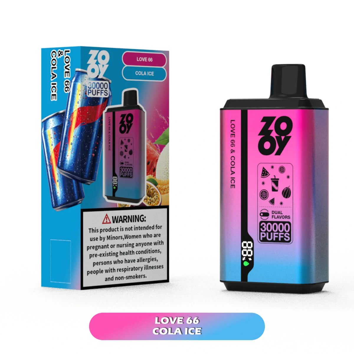 ZOOY Twins 30000 30K Boccate doppio gusto svapo monouso - image 3