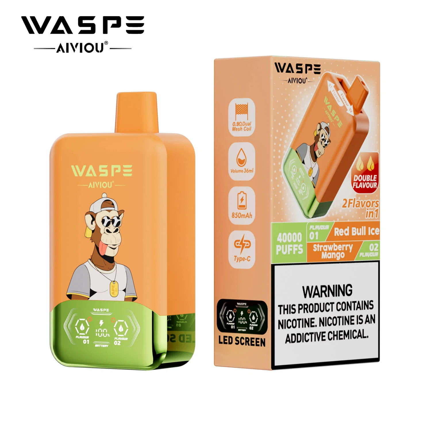 Waspe 2-in-1 40000 40K Boccate doppio gusto svapo monouso - image 3
