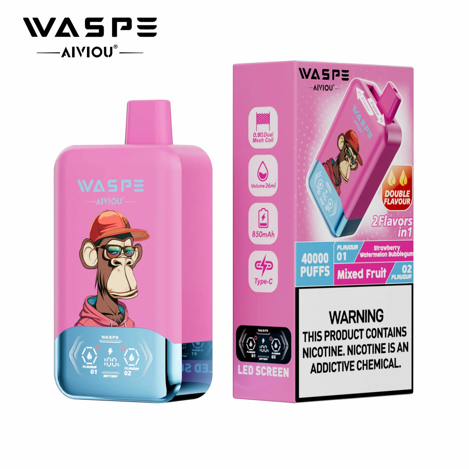 Waspe 2-in-1 40000 40K Boccate doppio gusto svapo monouso - image 10