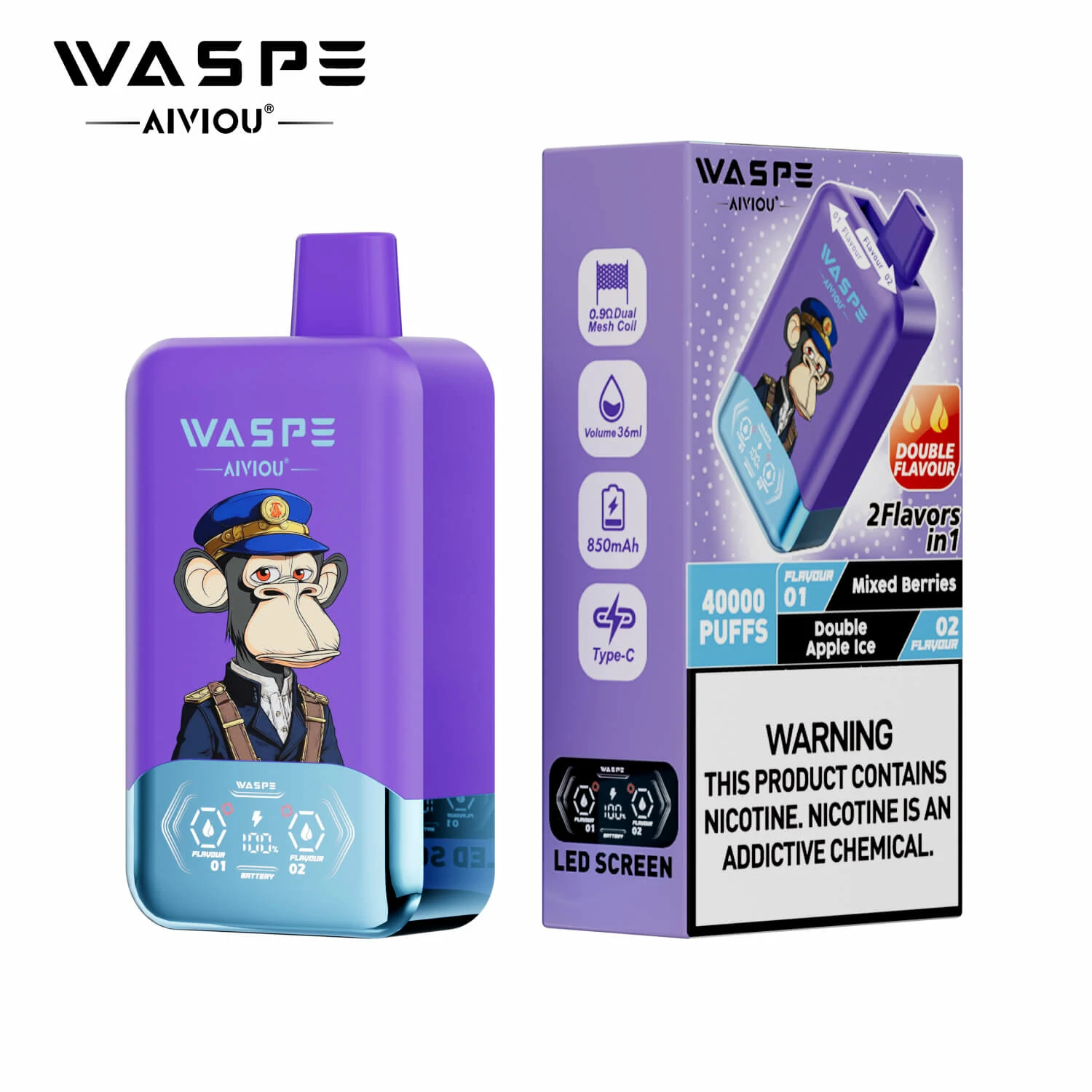 Waspe 2-in-1 40000 40K Boccate doppio gusto svapo monouso - image 16