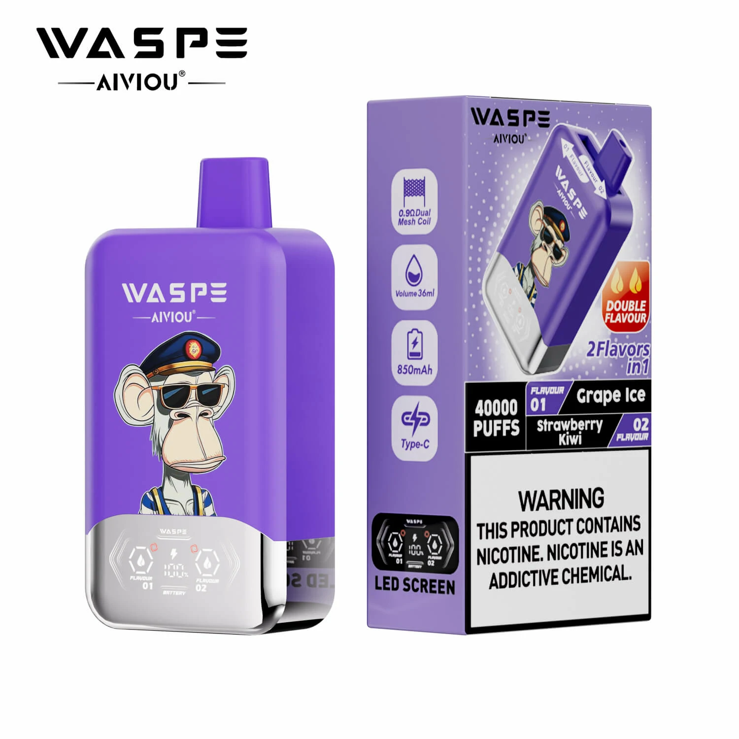Waspe 2-in-1 40000 40K Boccate doppio gusto svapo monouso - image 14