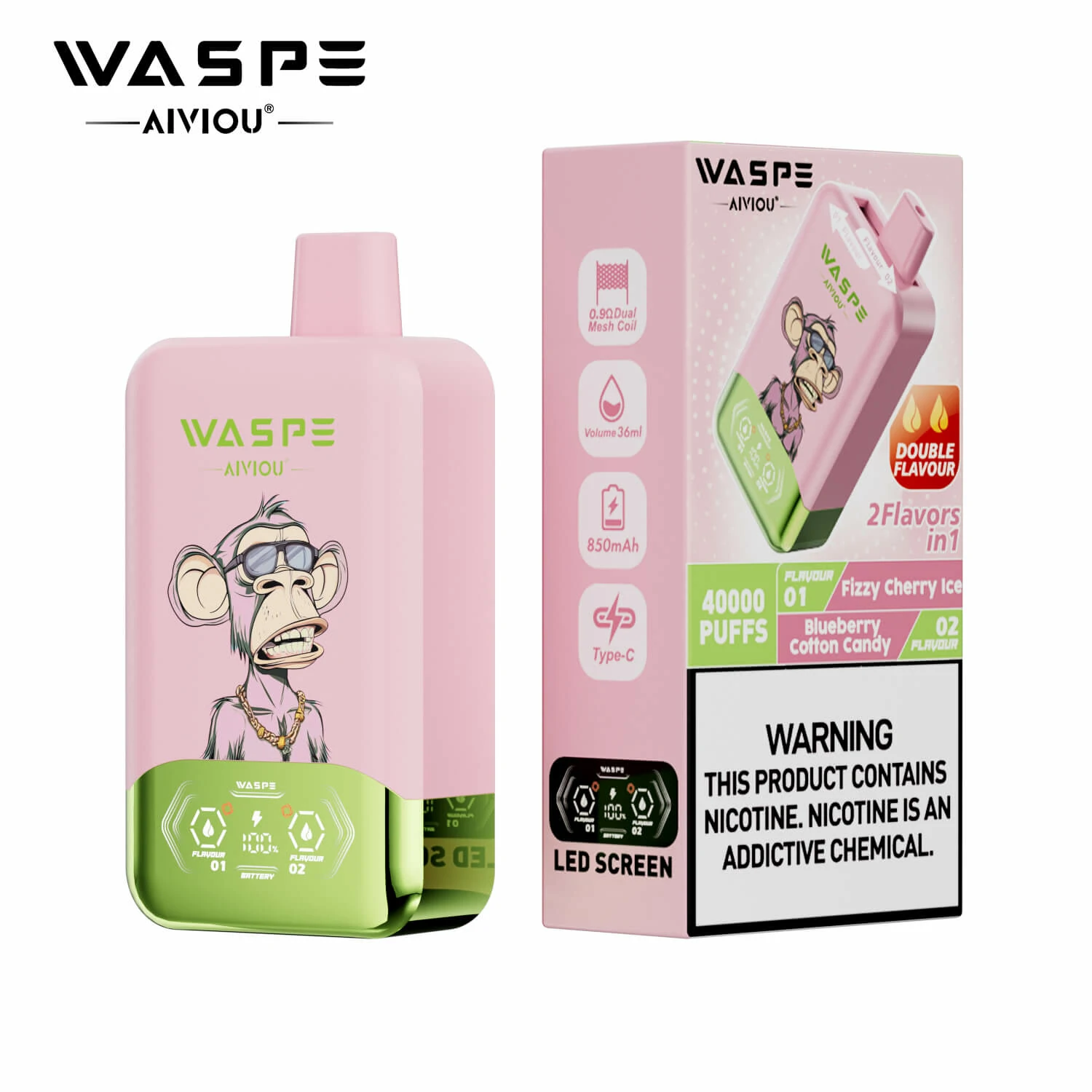Waspe 2-in-1 40000 40K Boccate doppio gusto svapo monouso - image 12