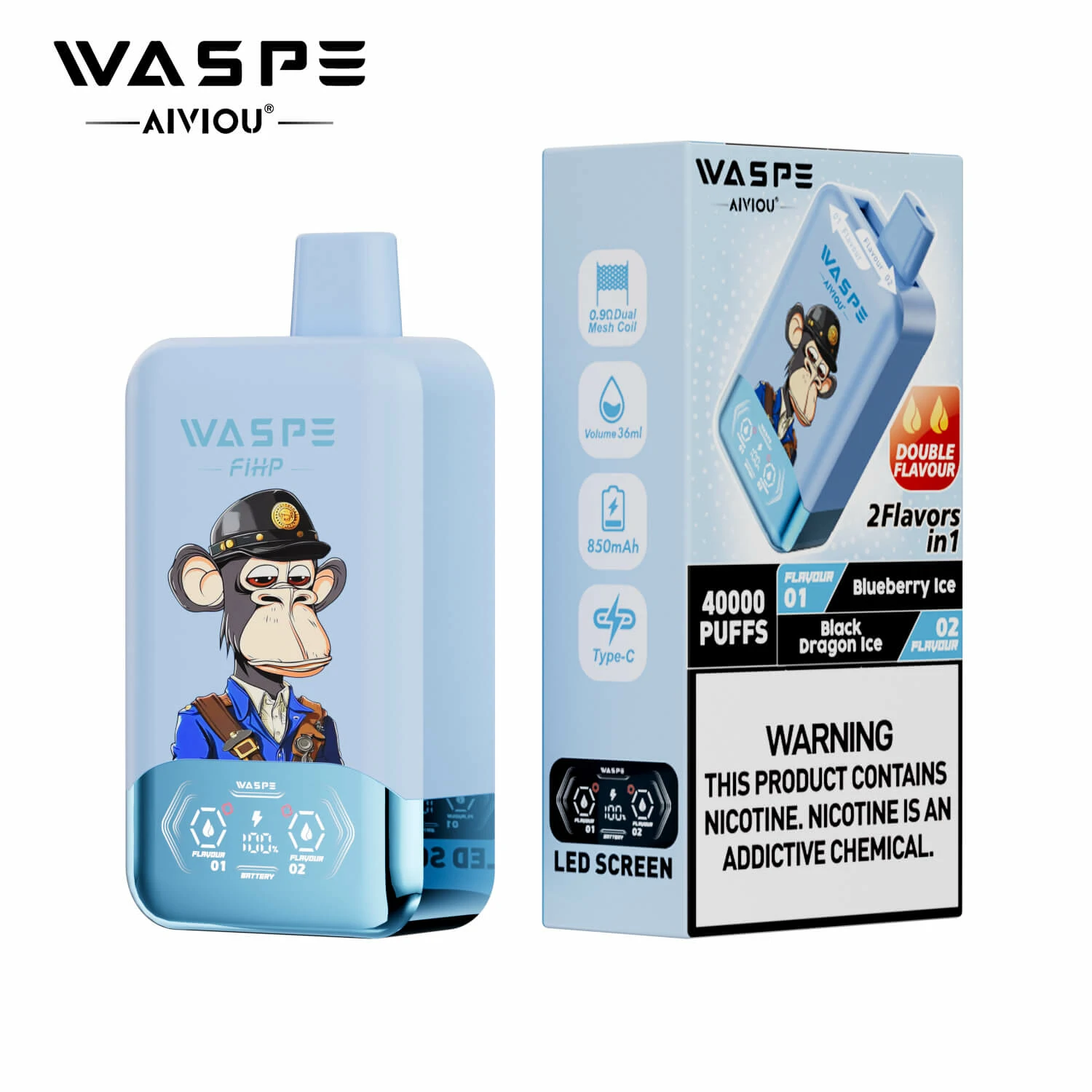 Waspe 2-in-1 40000 40K Boccate doppio gusto svapo monouso - image 15