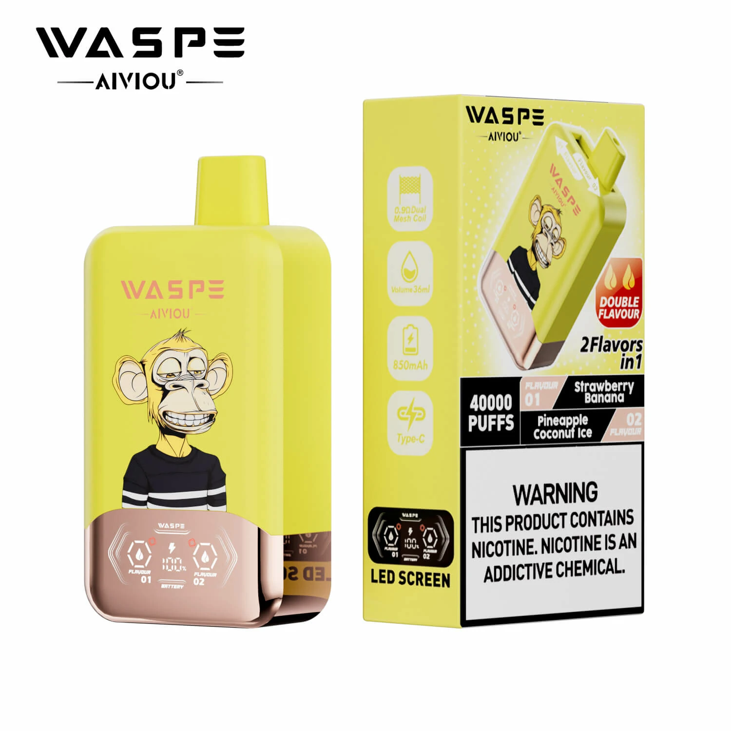 Waspe 2-in-1 40000 40K Boccate doppio gusto svapo monouso - image 7
