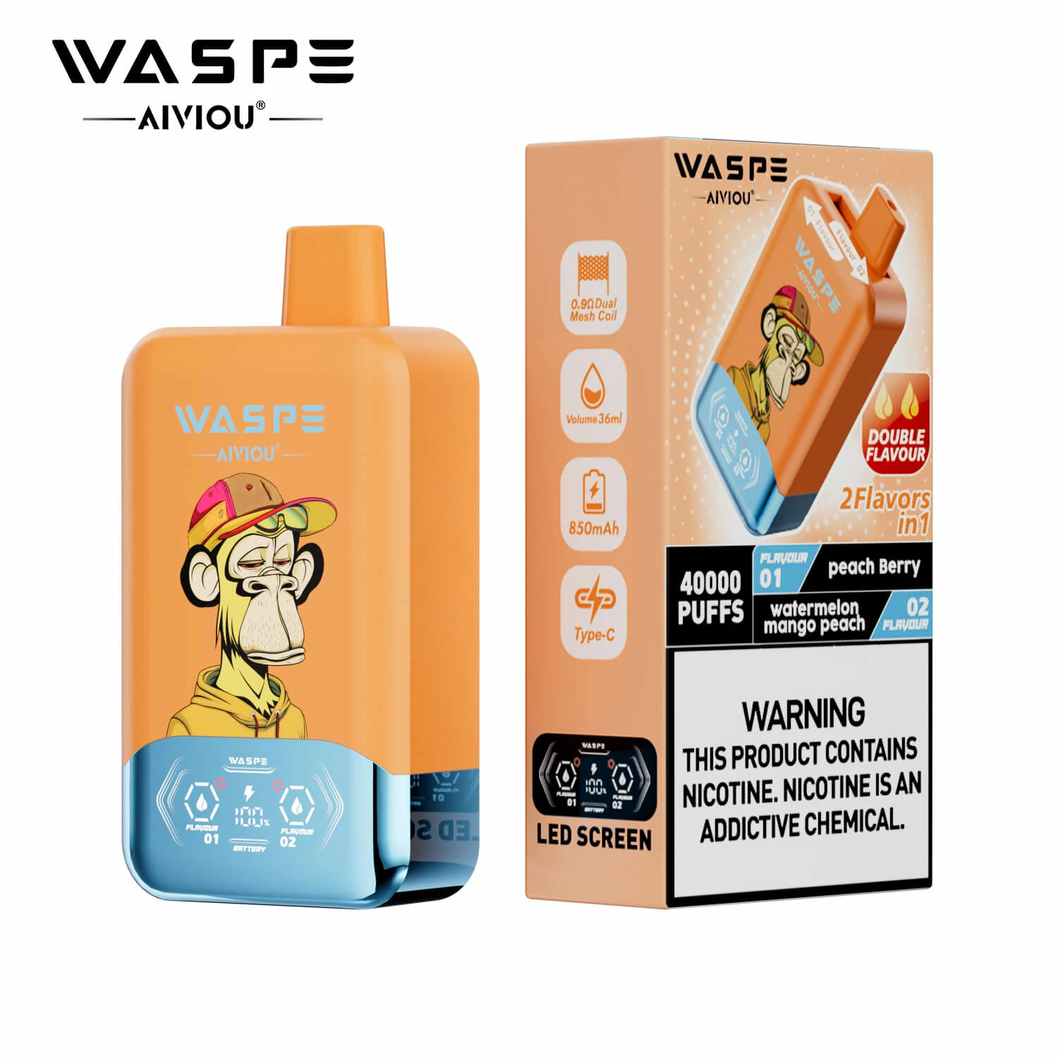 Waspe 2-in-1 40000 40K Boccate doppio gusto svapo monouso - image 17