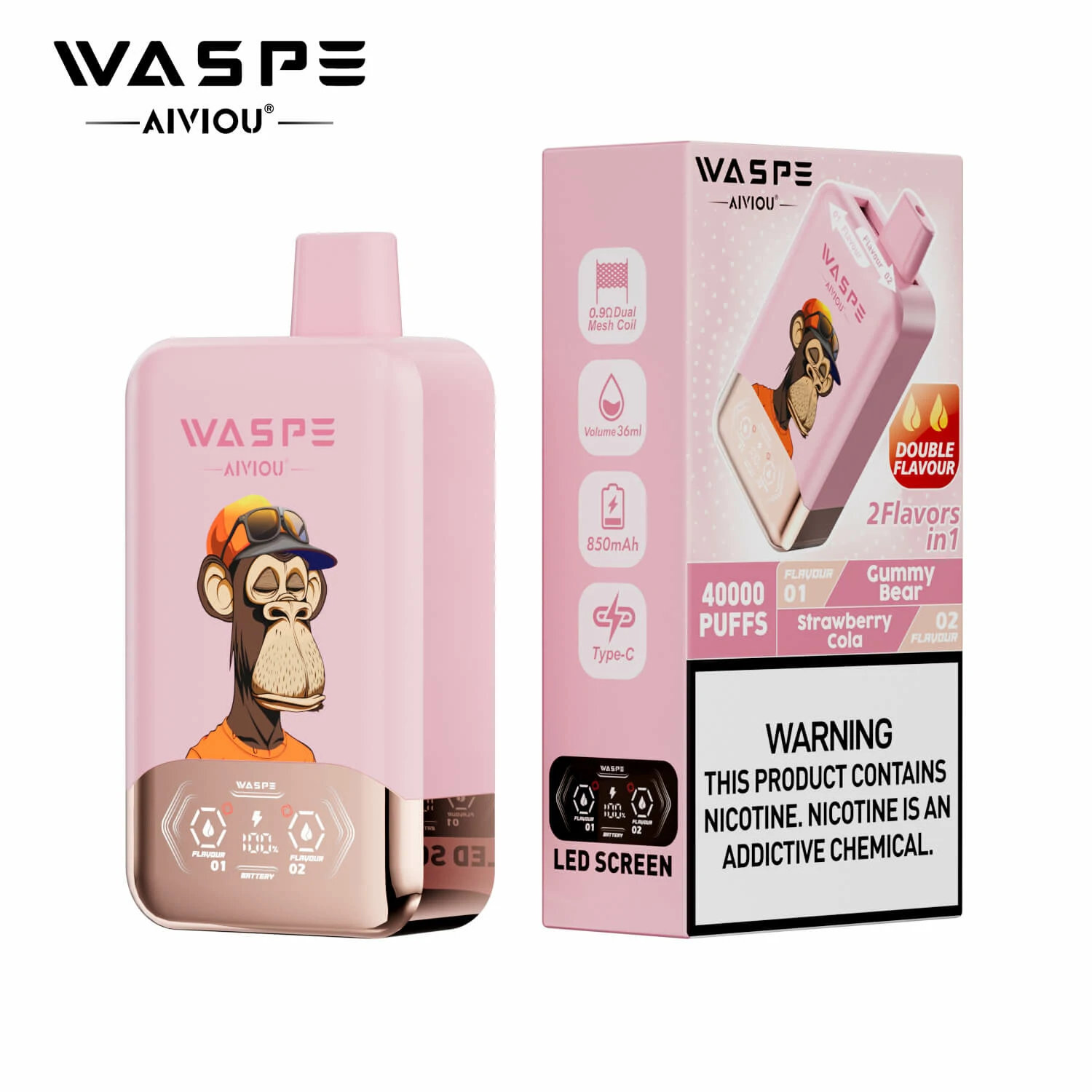 Waspe 2-in-1 40000 40K Boccate doppio gusto svapo monouso - image 18