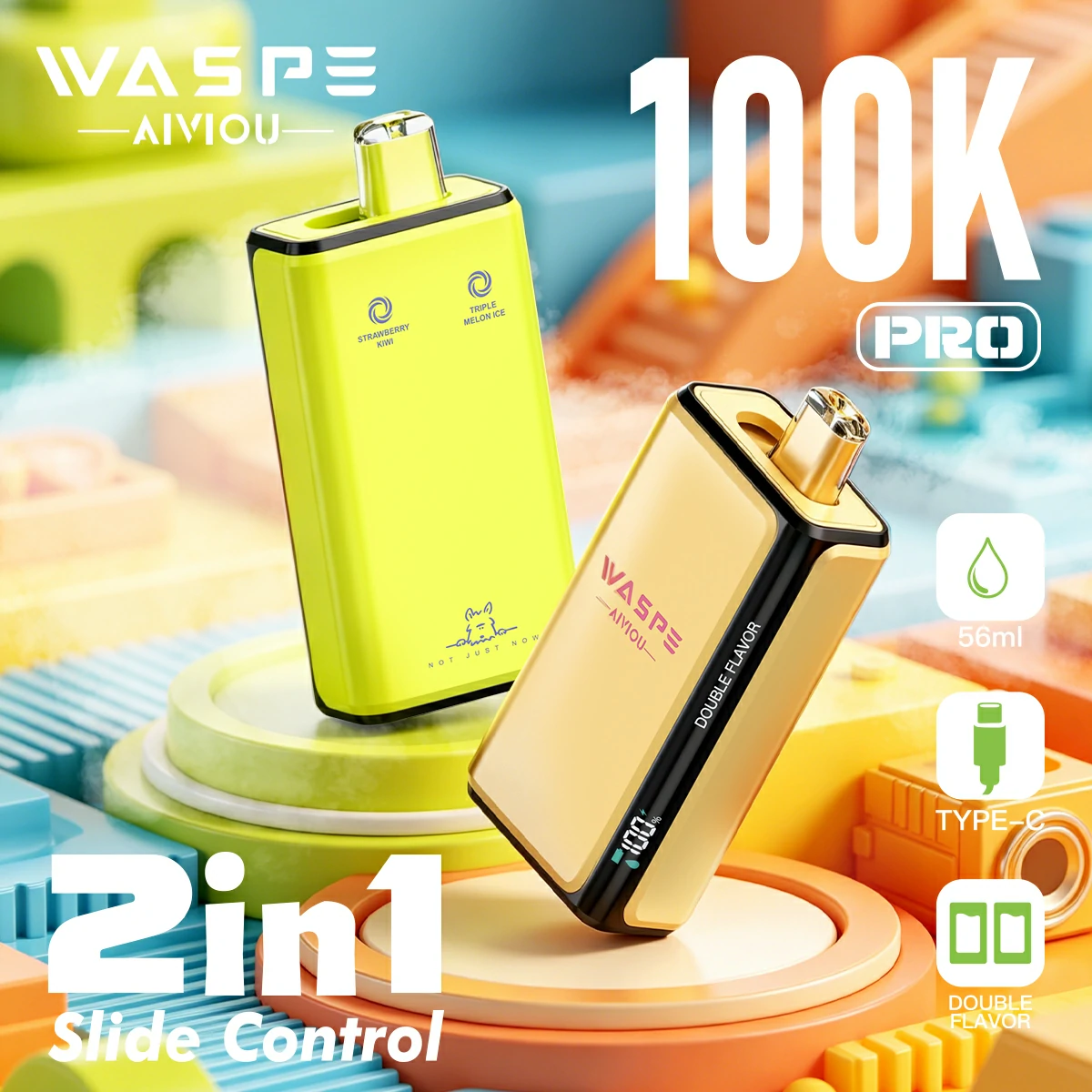 WASPE Pro 100000 100K 2-in-1 Svapo monouso