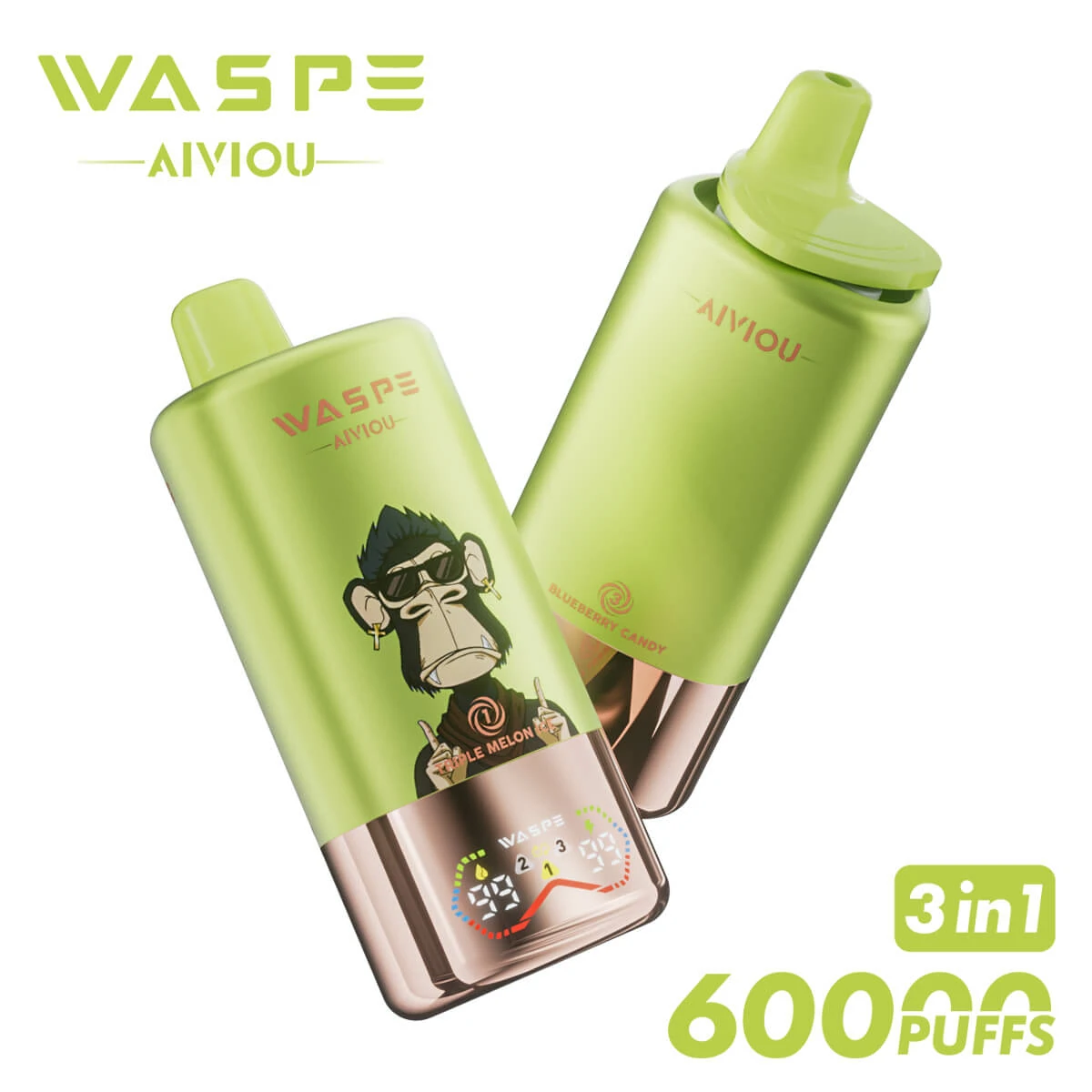 WASPE Bar 60000 60K Boccate LED svapo monouso - image 2
