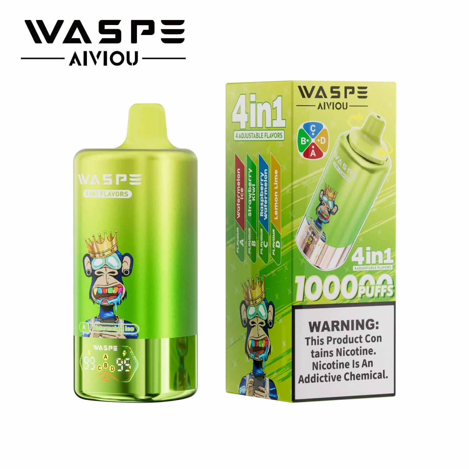 Waspe 4-in-1 100000 100K Boccate svapo monouso a quattro gusti