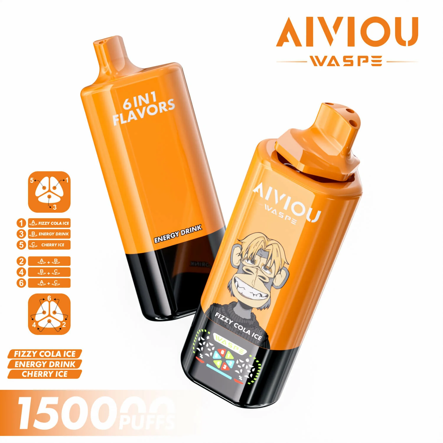 WASPE AIVIOU 150000 150K Boccate 6-in-1 Svapo monouso - image 10