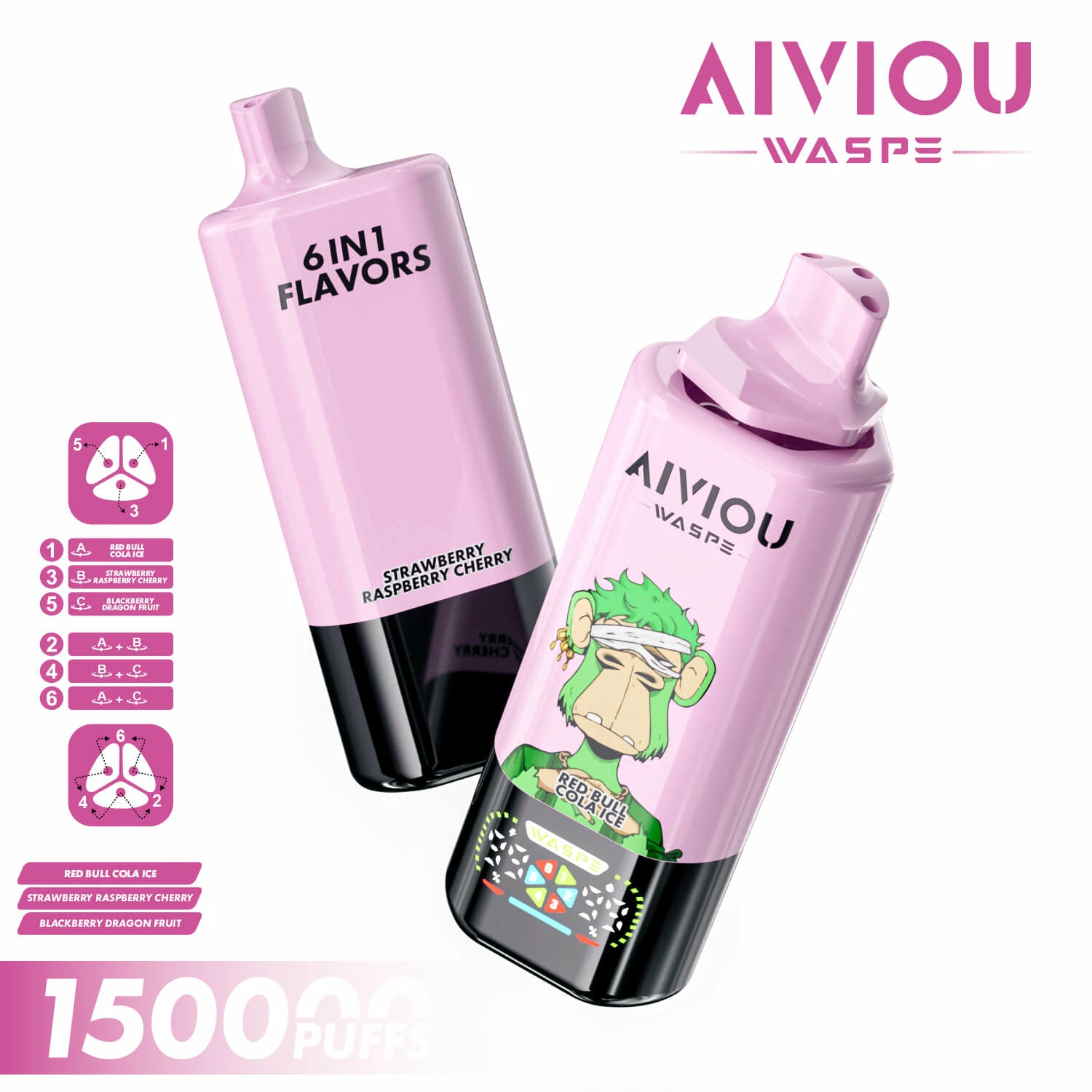 WASPE AIVIOU 150000 150K Boccate 6-in-1 Svapo monouso - image 12