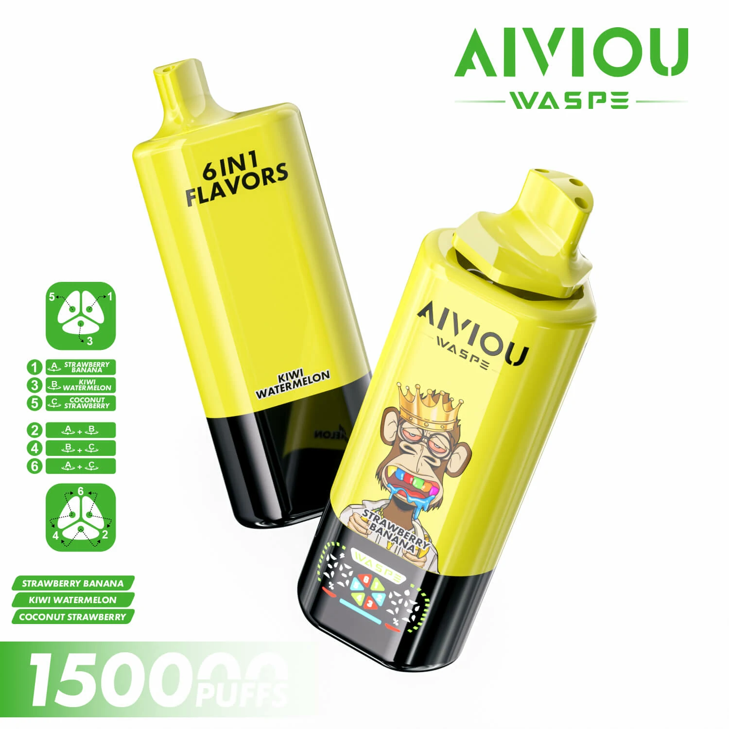 WASPE AIVIOU 150000 150K Boccate 6-in-1 Svapo monouso - image 11
