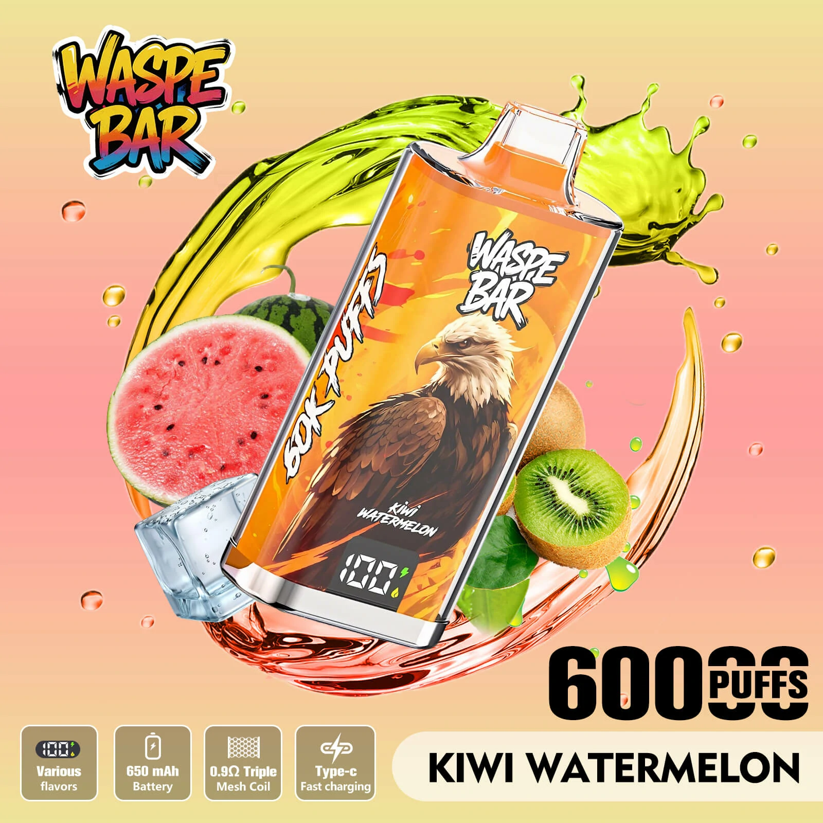 Waspe 3-in-1 60000 60K Boccate triplo gusto svapo monouso - image 4