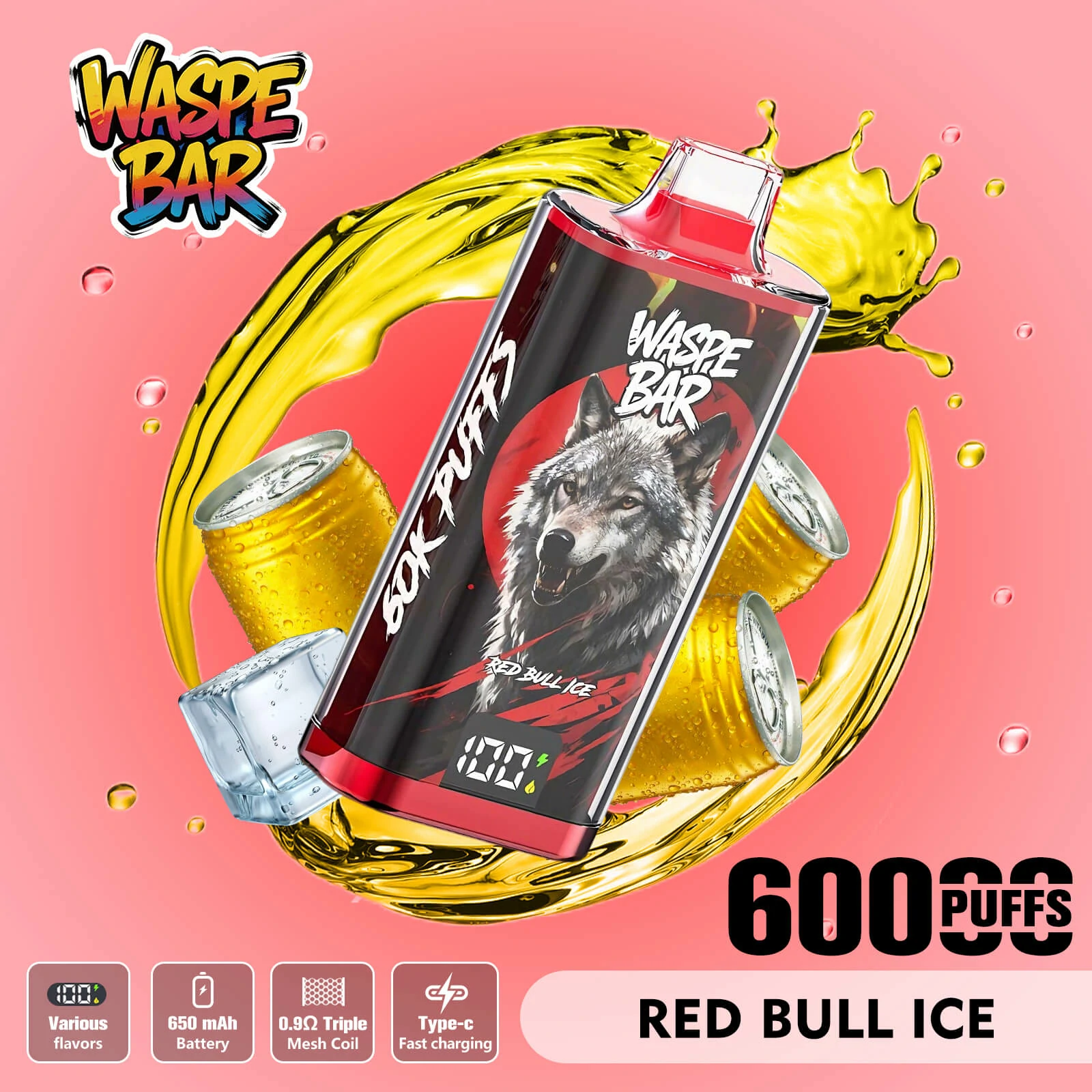 Waspe 3-in-1 60000 60K Boccate triplo gusto svapo monouso - image 2