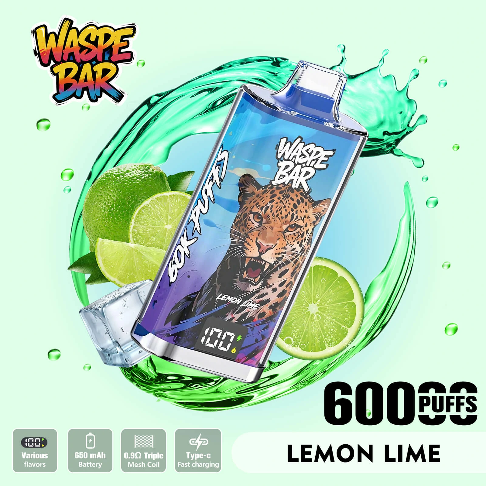 Waspe 3-in-1 60000 60K Boccate triplo gusto svapo monouso - image 3