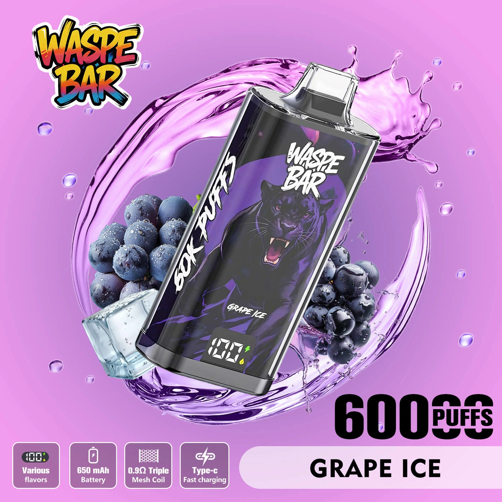 Waspe 3-in-1 60000 60K Boccate triplo gusto svapo monouso - image 5