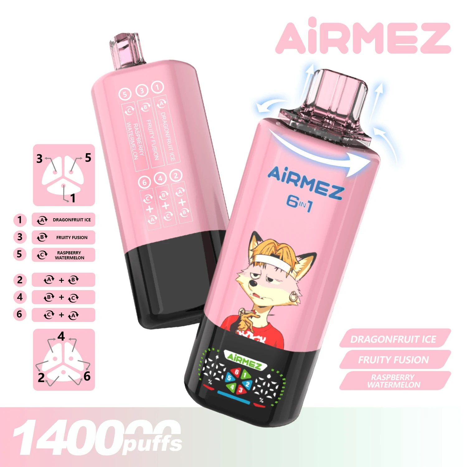 Airmez 140000 140K 6-in-1 Svapo monouso - image 2