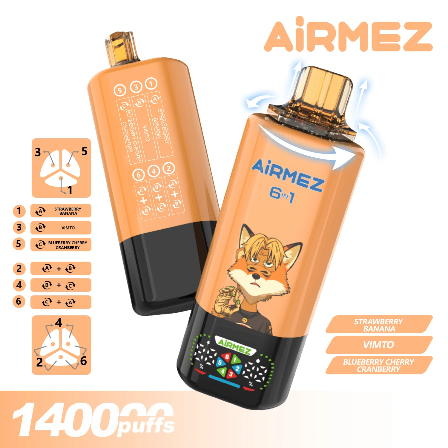 Airmez 140000 140K 6-in-1 Svapo monouso - image 8