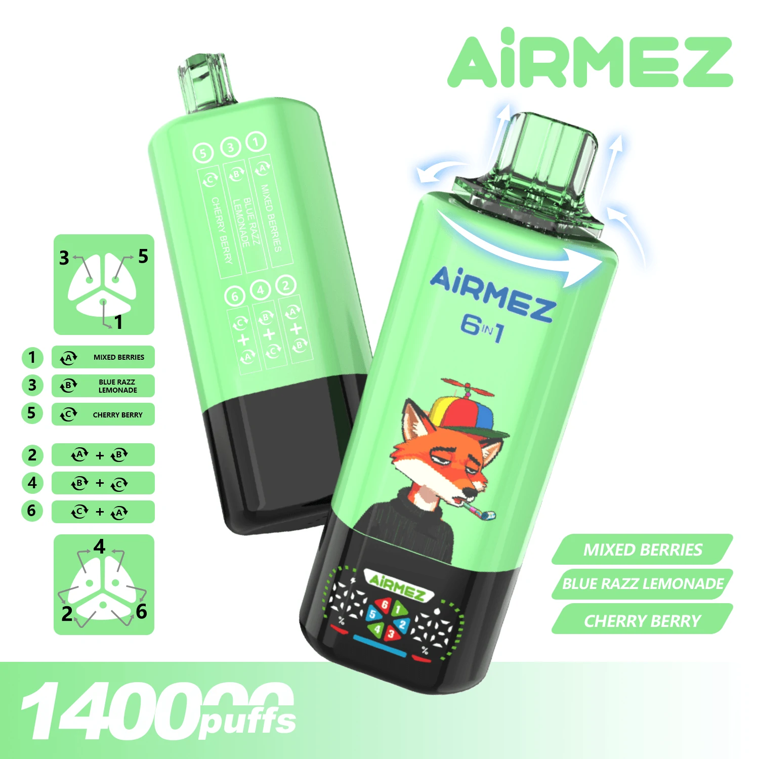 Airmez 140000 140K 6-in-1 Svapo monouso - image 5
