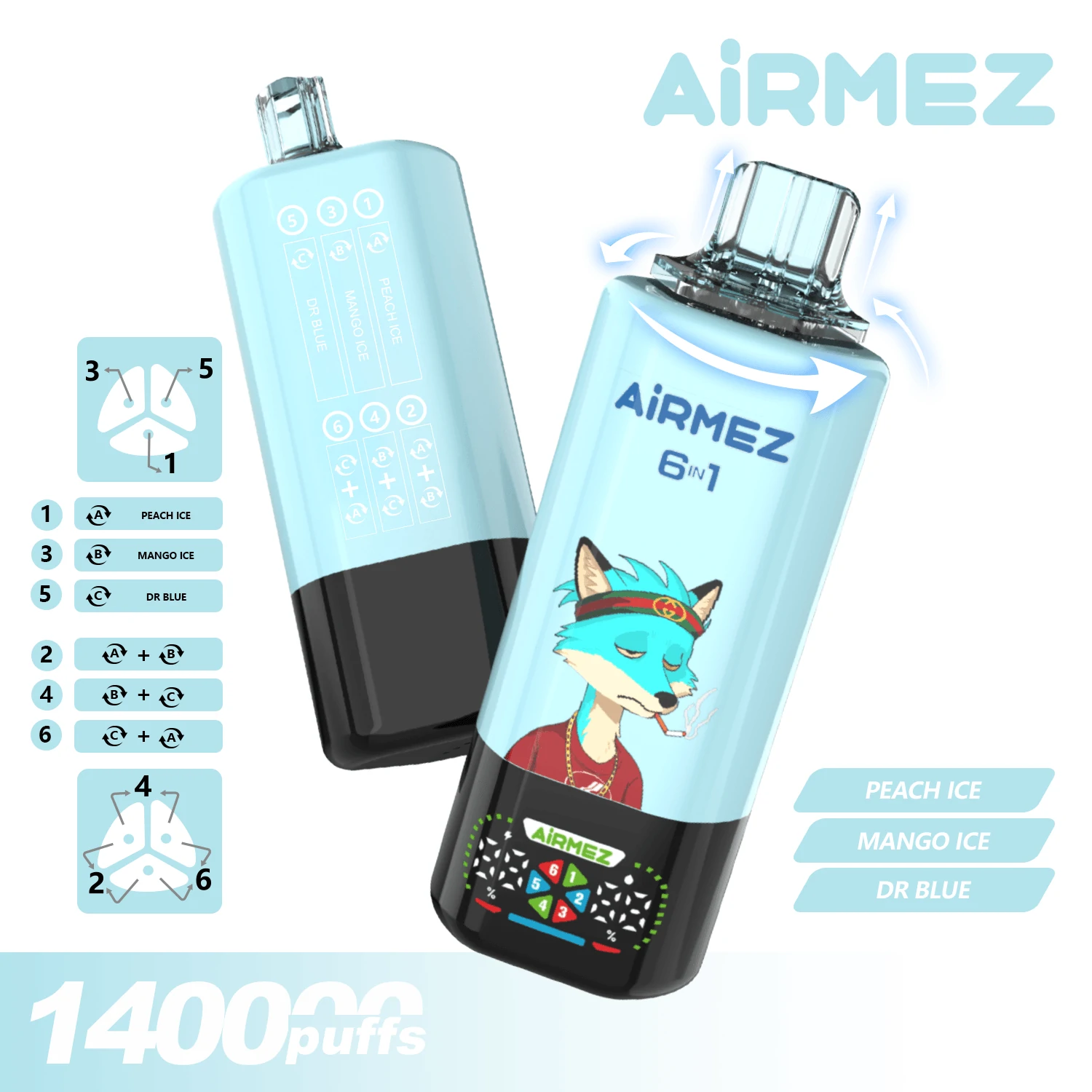 Airmez 140000 140K 6-in-1 Svapo monouso - image 6