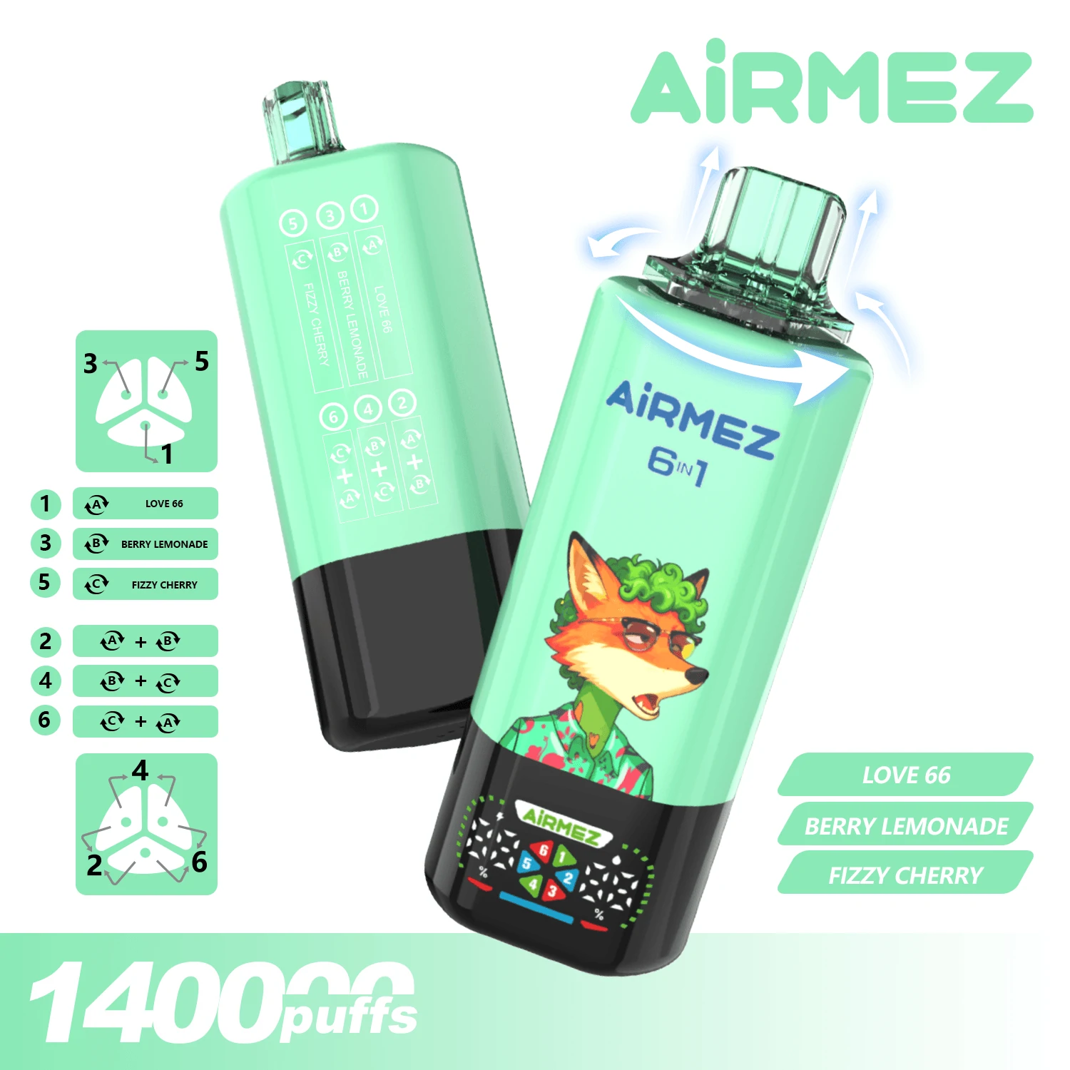 Airmez 140000 140K 6-in-1 Svapo monouso - image 3