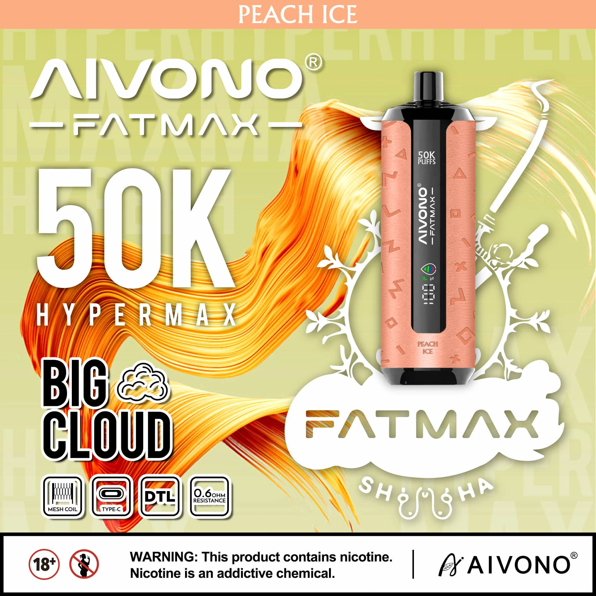 Aivono AIM FATMAX 50000 50K Boccate Display LCD Svapo monouso - image 9