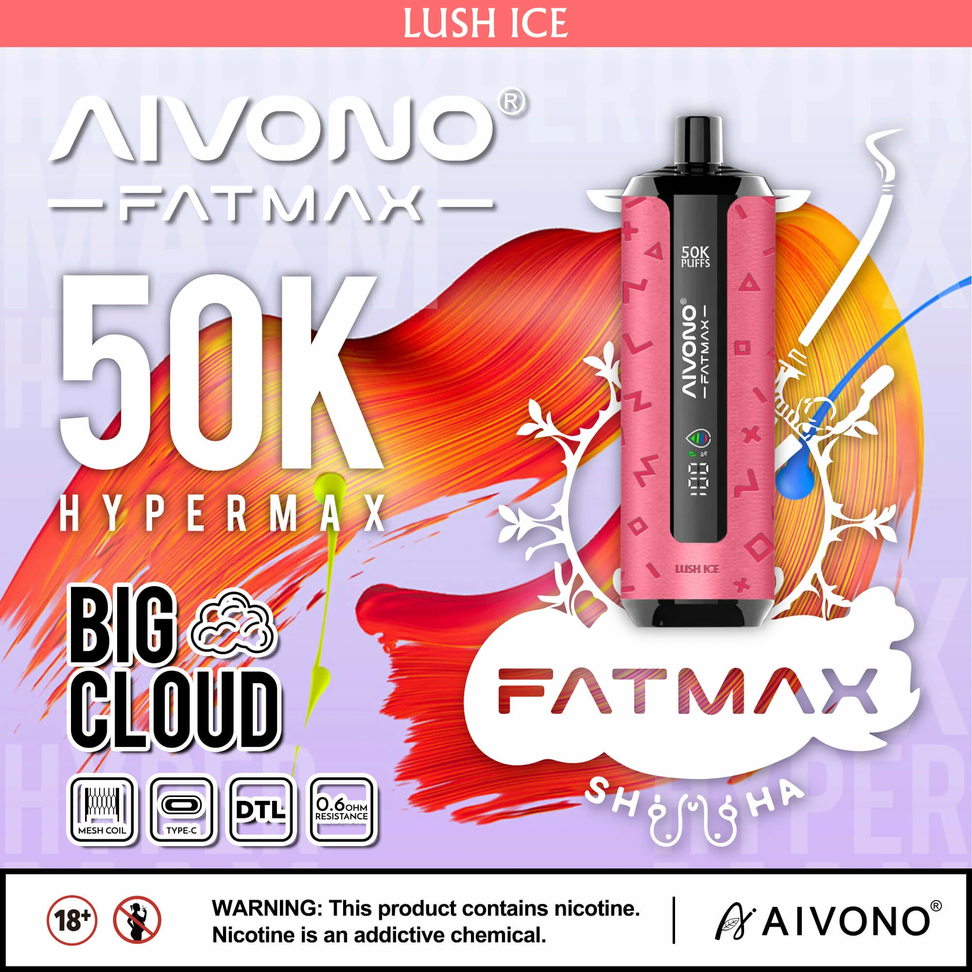 Aivono AIM FATMAX 50000 50K Boccate Display LCD Svapo monouso - image 8