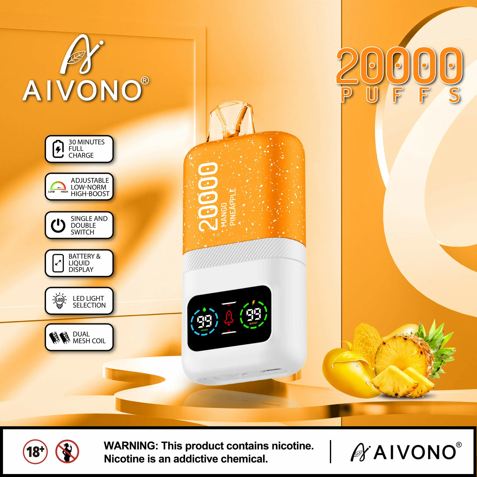 AIVONO AIM MAGIC 20000 20K schermo digitale Svapo monouso - image 12