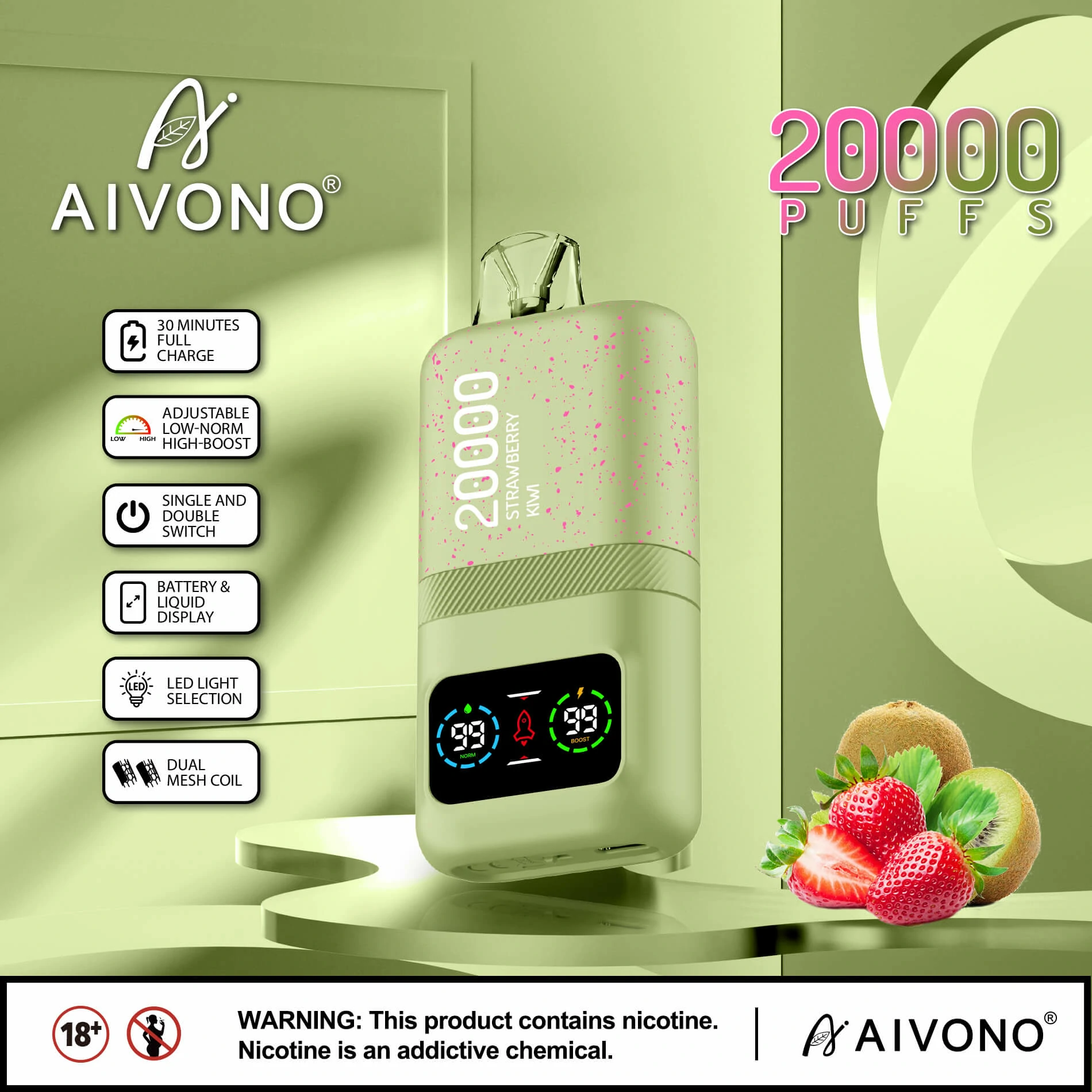 AIVONO AIM MAGIC 20000 20K schermo digitale Svapo monouso - image 10