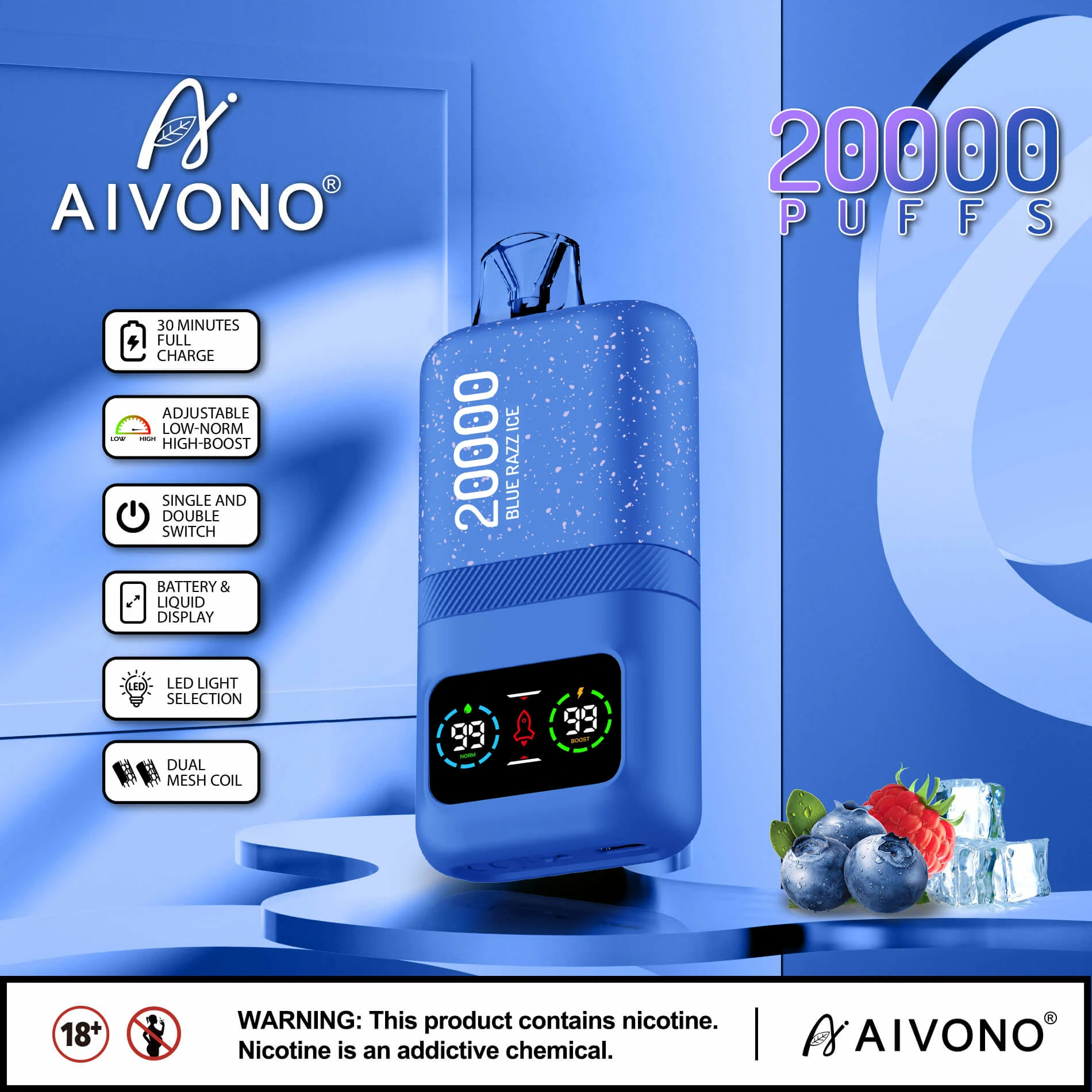 AIVONO AIM MAGIC 20000 20K schermo digitale Svapo monouso - image 9