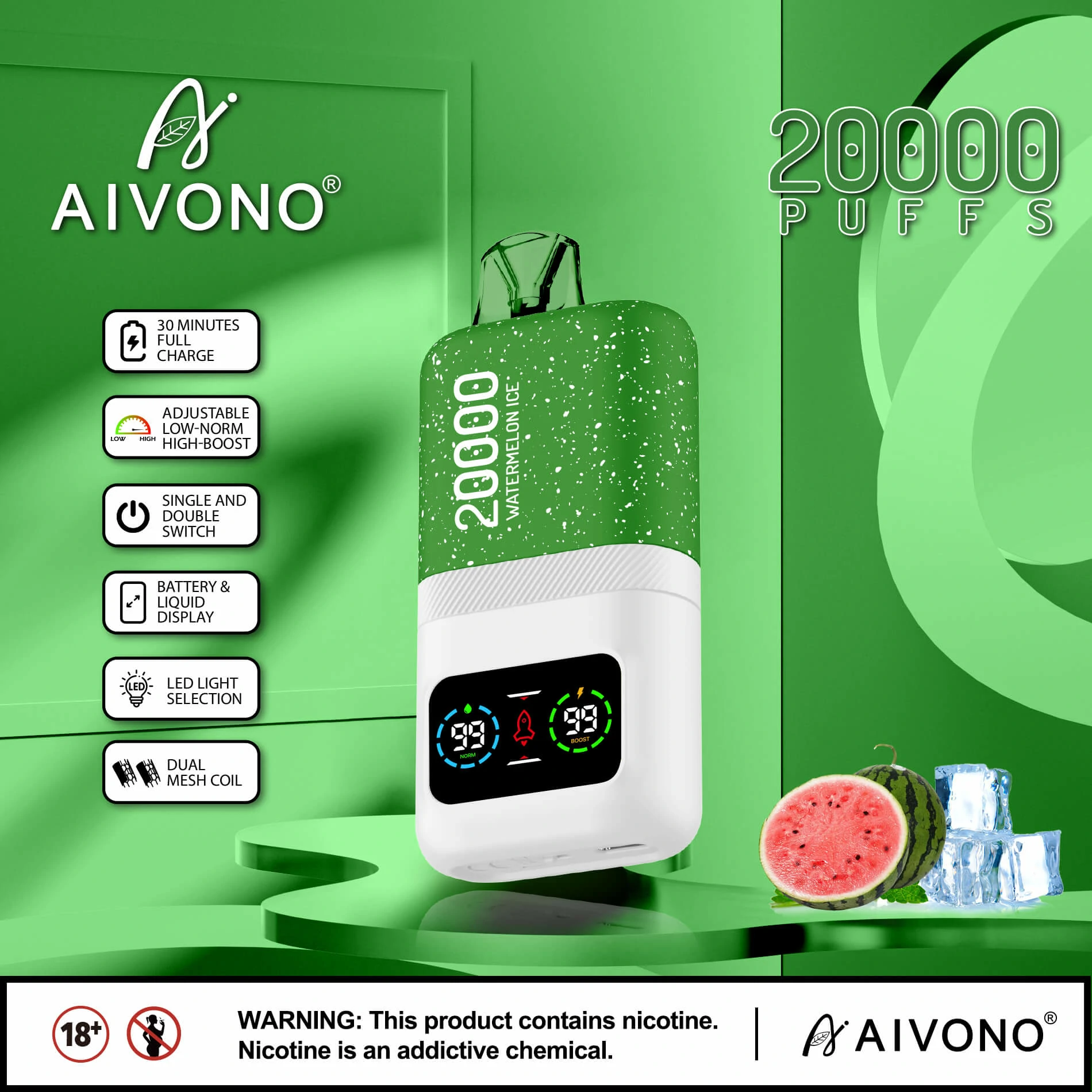 AIVONO AIM MAGIC 20000 20K schermo digitale Svapo monouso - image 13