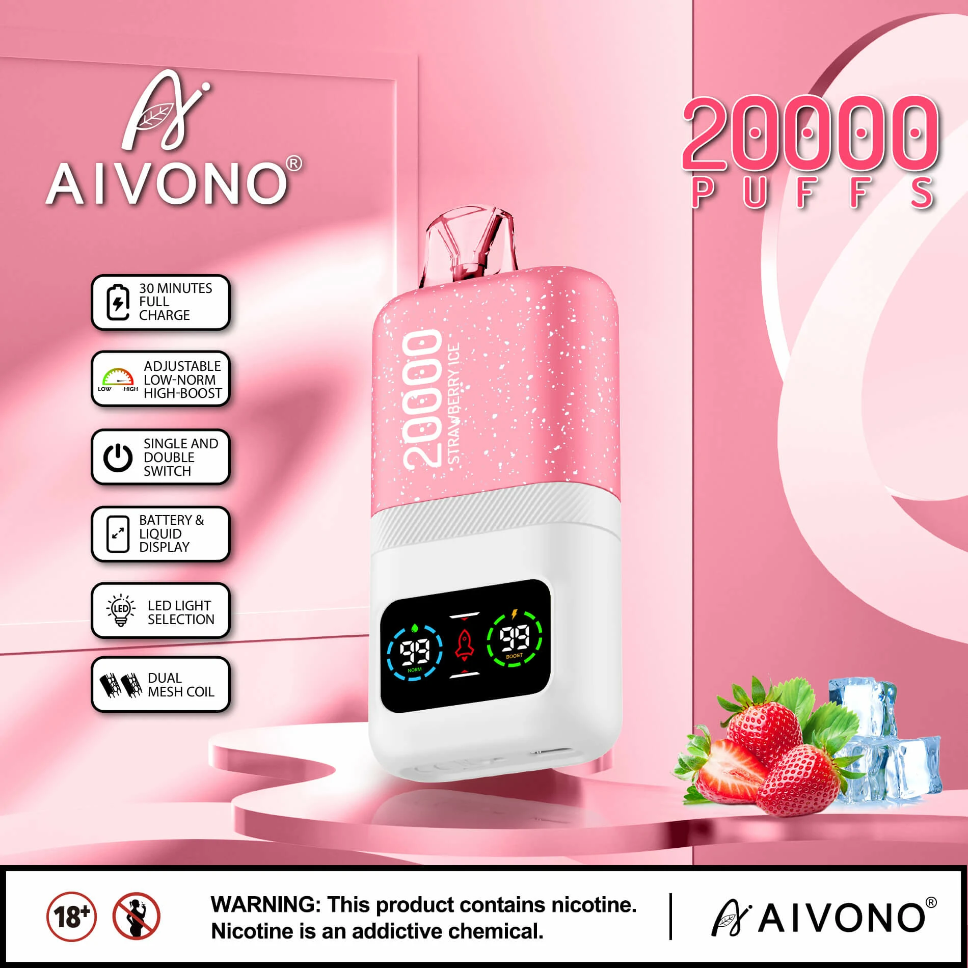 AIVONO AIM MAGIC 20000 20K schermo digitale Svapo monouso - image 11