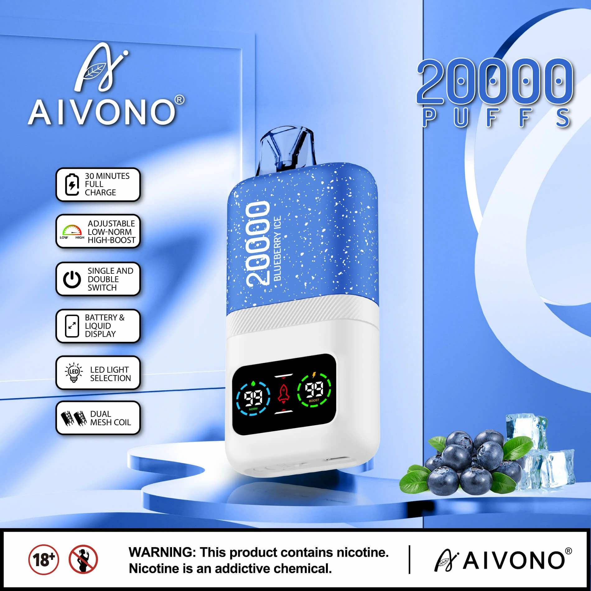 AIVONO AIM MAGIC 20000 20K schermo digitale Svapo monouso - image 14