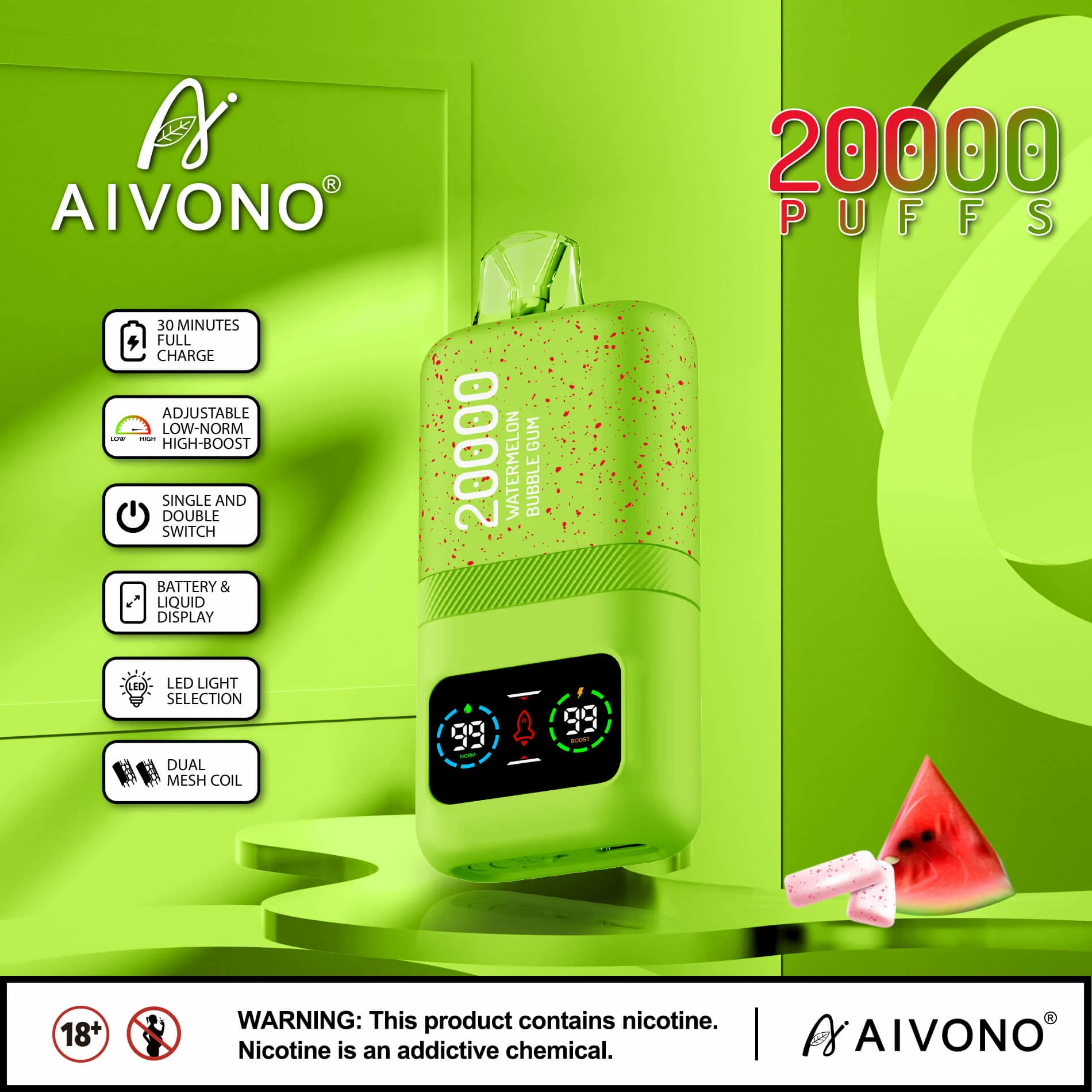 AIVONO AIM MAGIC 20000 20K schermo digitale Svapo monouso - image 8