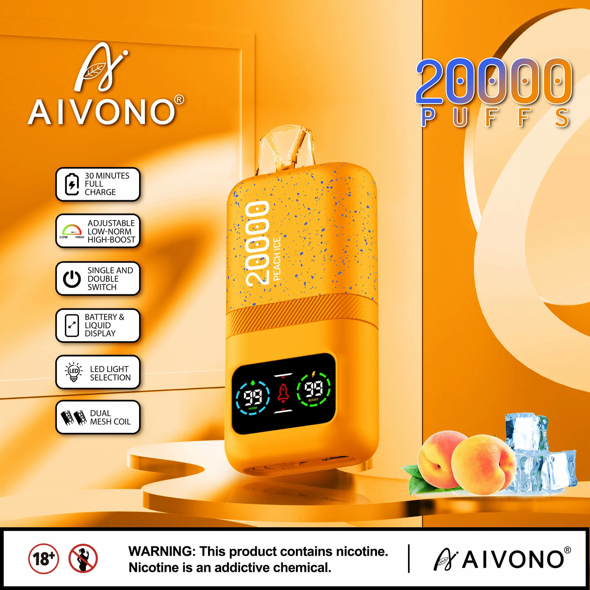 AIVONO AIM MAGIC 20000 20K schermo digitale Svapo monouso - image 6