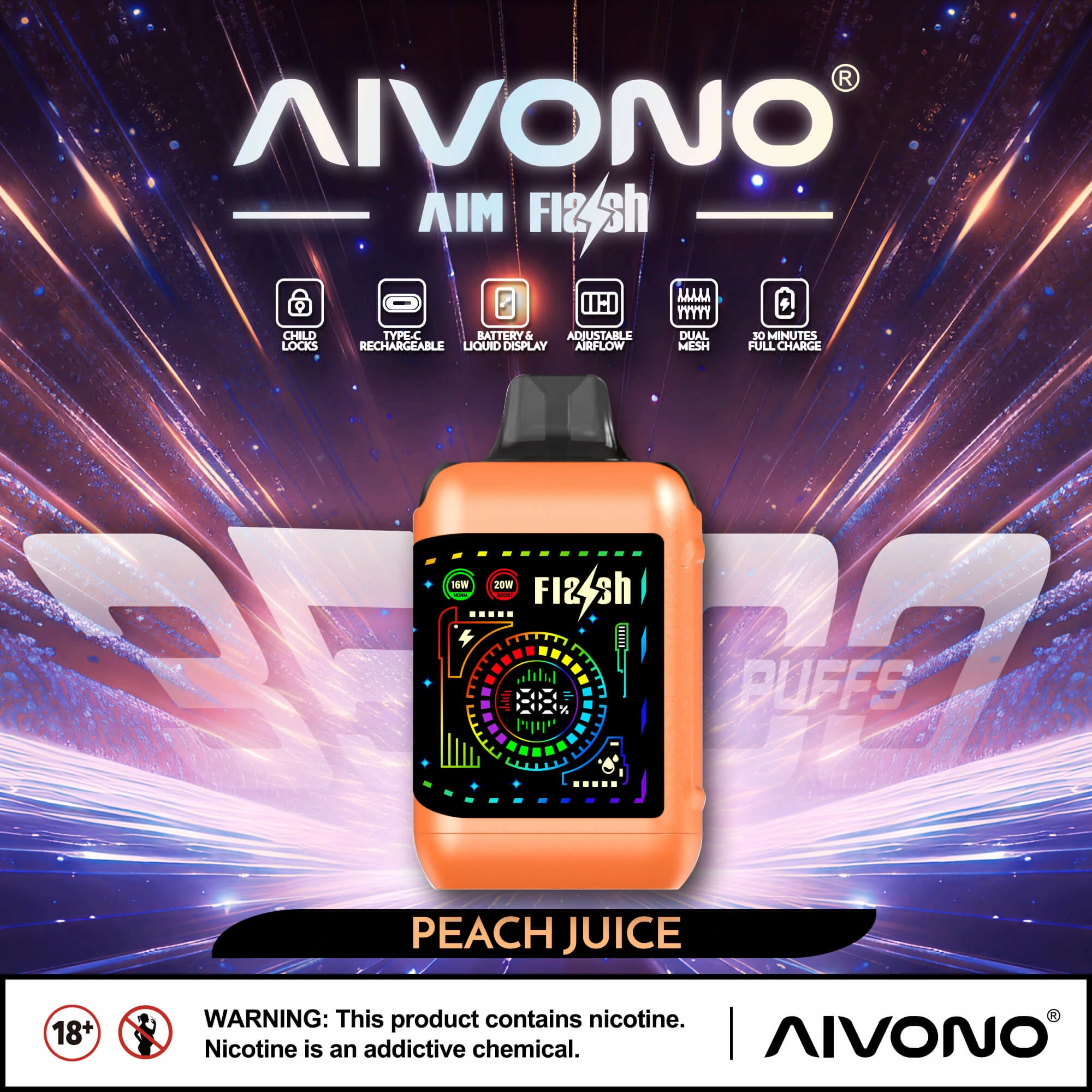 AIVONO FLASH 35000 35K Boccate Dual Mesh Svapo monouso - image 2