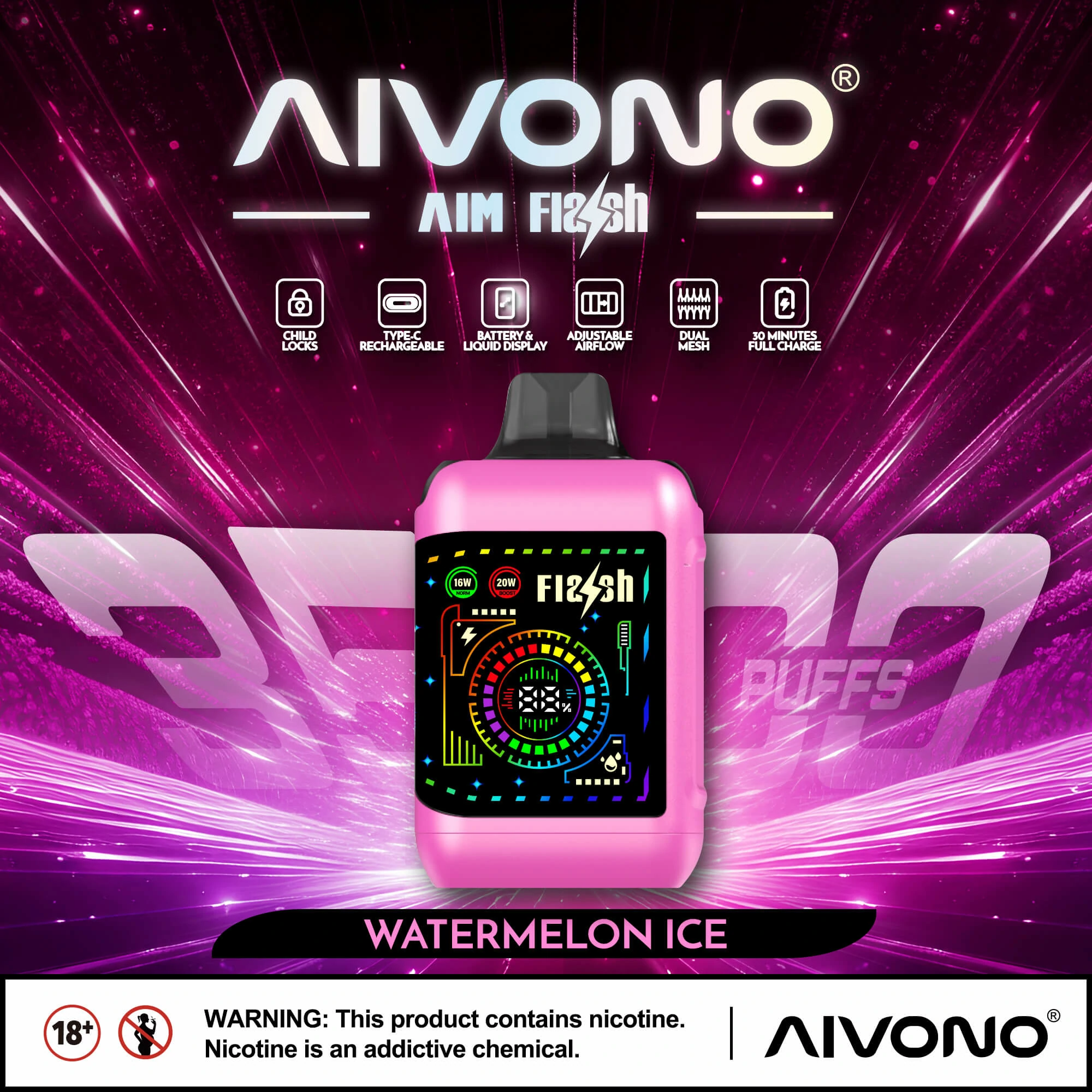 AIVONO FLASH 35000 35K Boccate Dual Mesh Svapo monouso - image 10