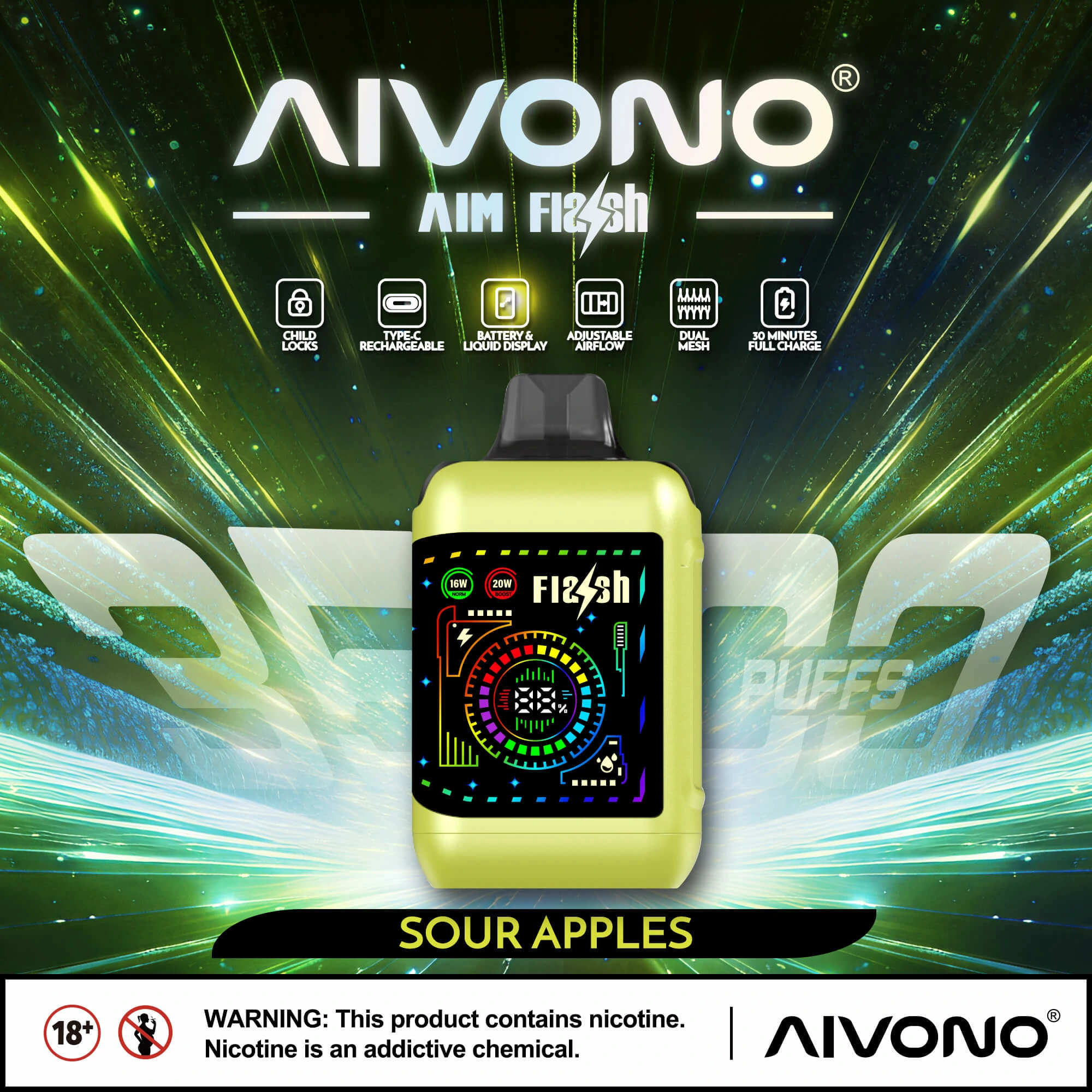 AIVONO FLASH 35000 35K Boccate Dual Mesh Svapo monouso - image 12