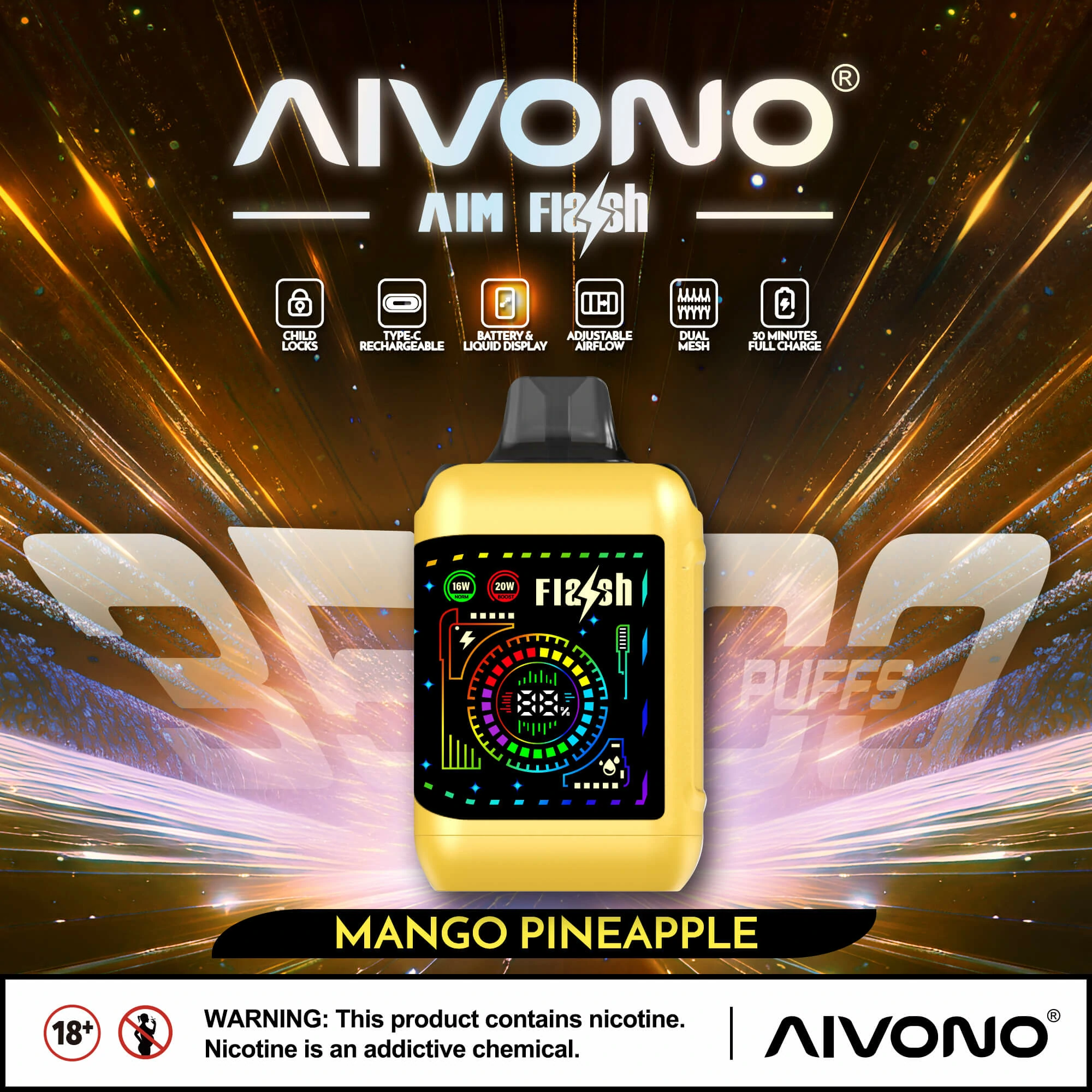 AIVONO FLASH 35000 35K Boccate Dual Mesh Svapo monouso - image 14