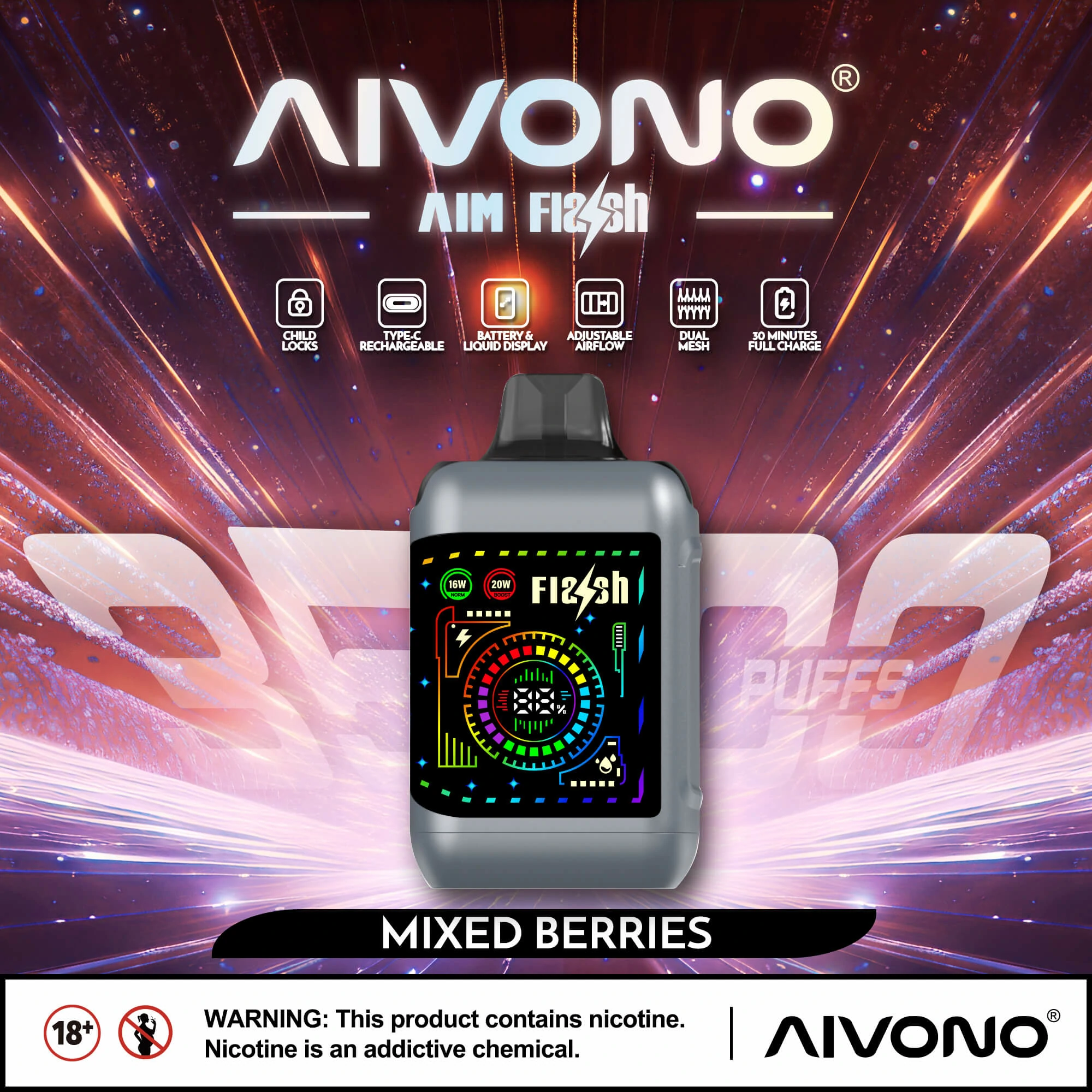 AIVONO FLASH 35000 35K Boccate Dual Mesh Svapo monouso - image 16
