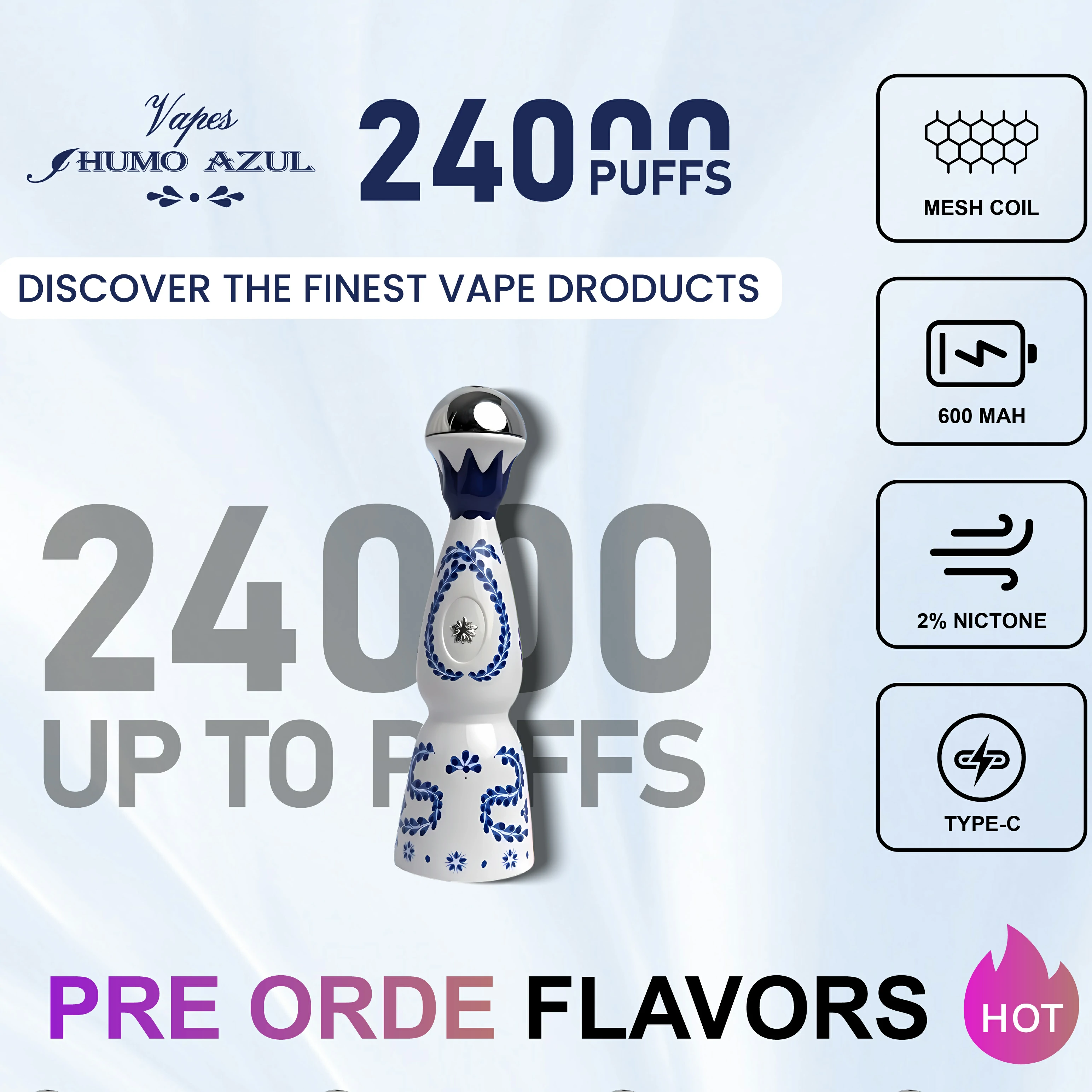 Azul Humo 24000 24K Svapo monouso ricaricabile