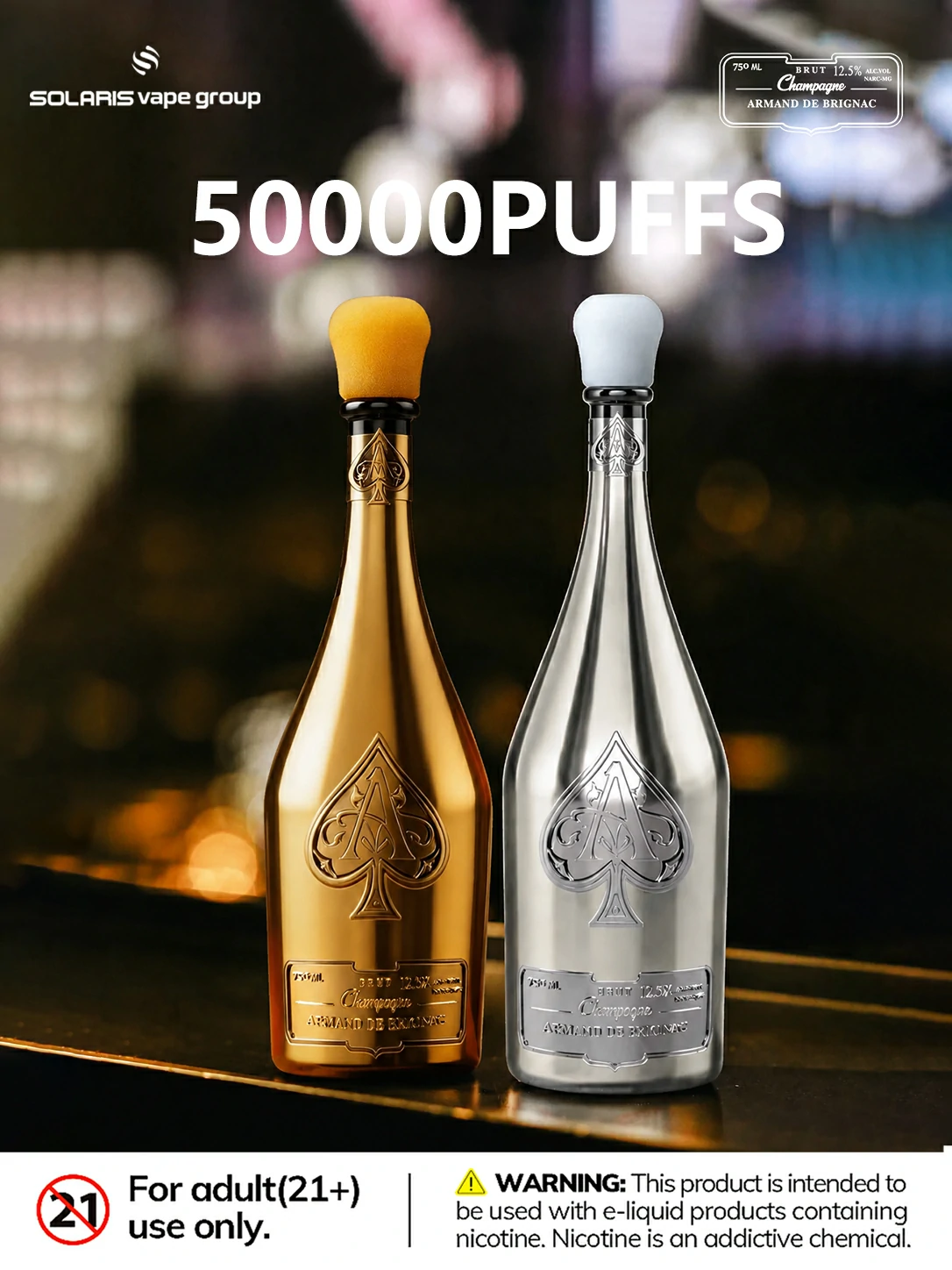 AZUL Solaris 50000 50K Boccate design champagne Svapo monouso - image 2