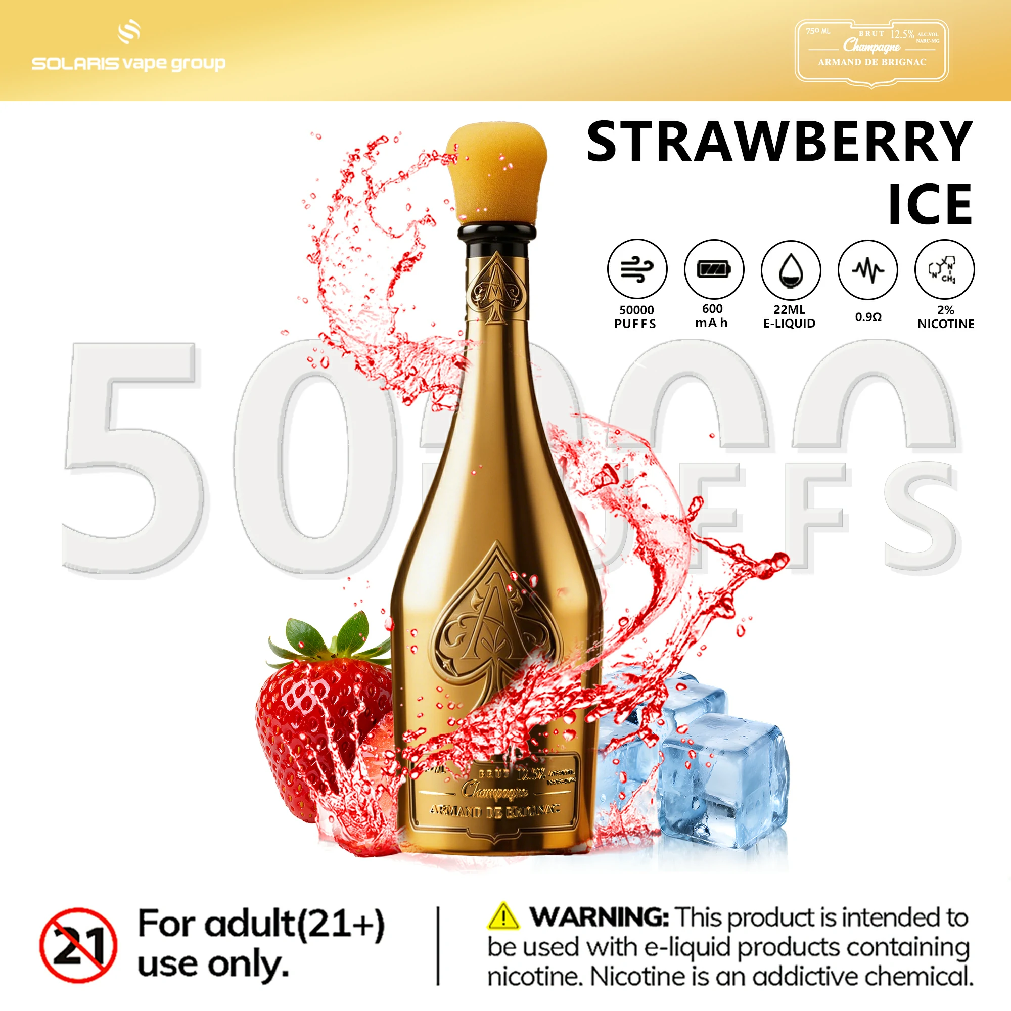 AZUL Solaris 50000 50K Boccate design champagne Svapo monouso - image 6