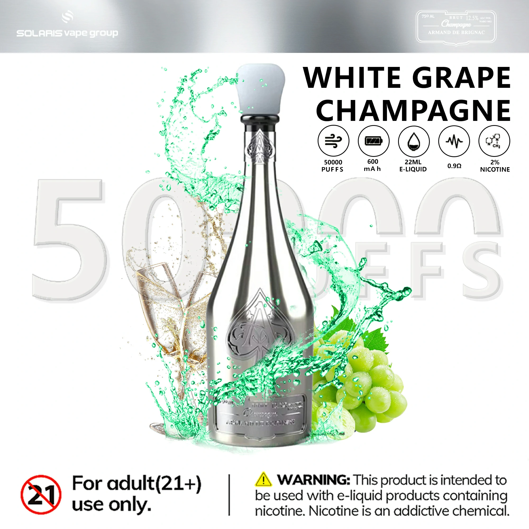 AZUL Solaris 50000 50K Boccate design champagne Svapo monouso - image 5